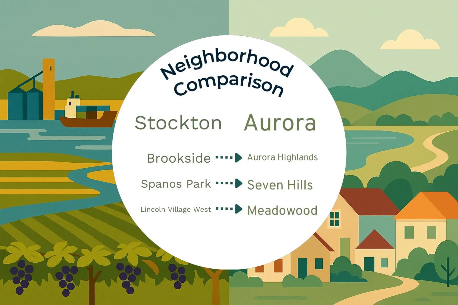 Stockton vs Aurora Neighborhood Comparison