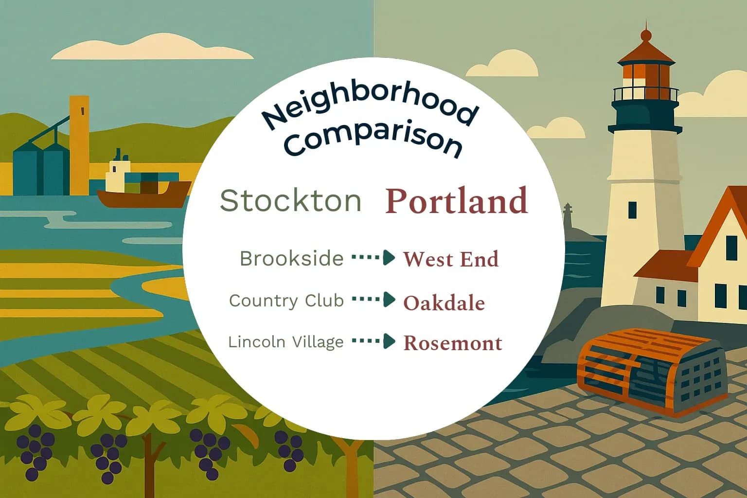 Stockton vs Portland Neighborhood Comparison