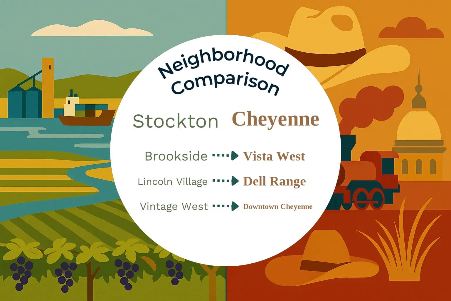 Stockton vs Cheyenne Neighborhood Comparison