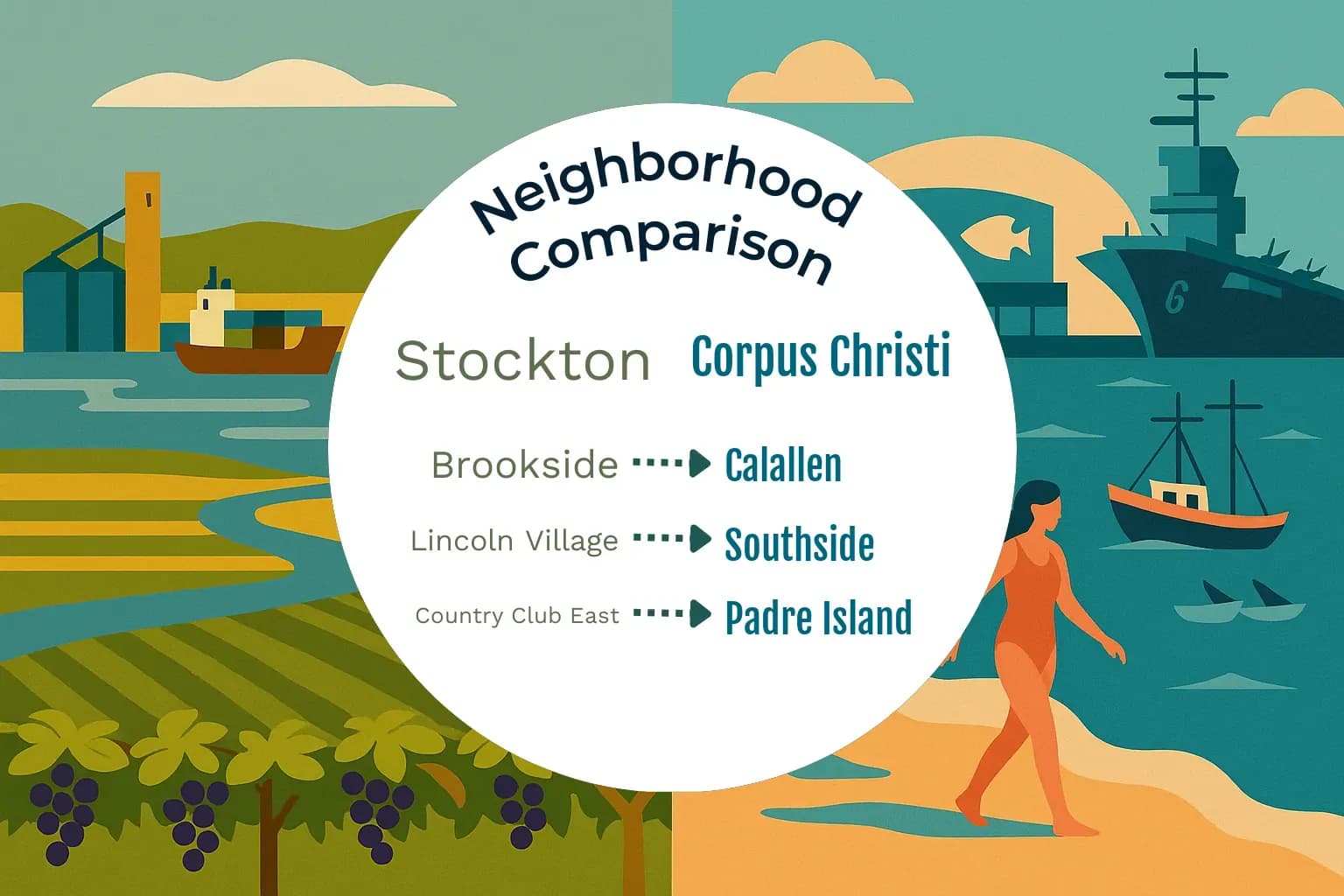 Stockton vs Corpus Christi Neighborhood Comparison