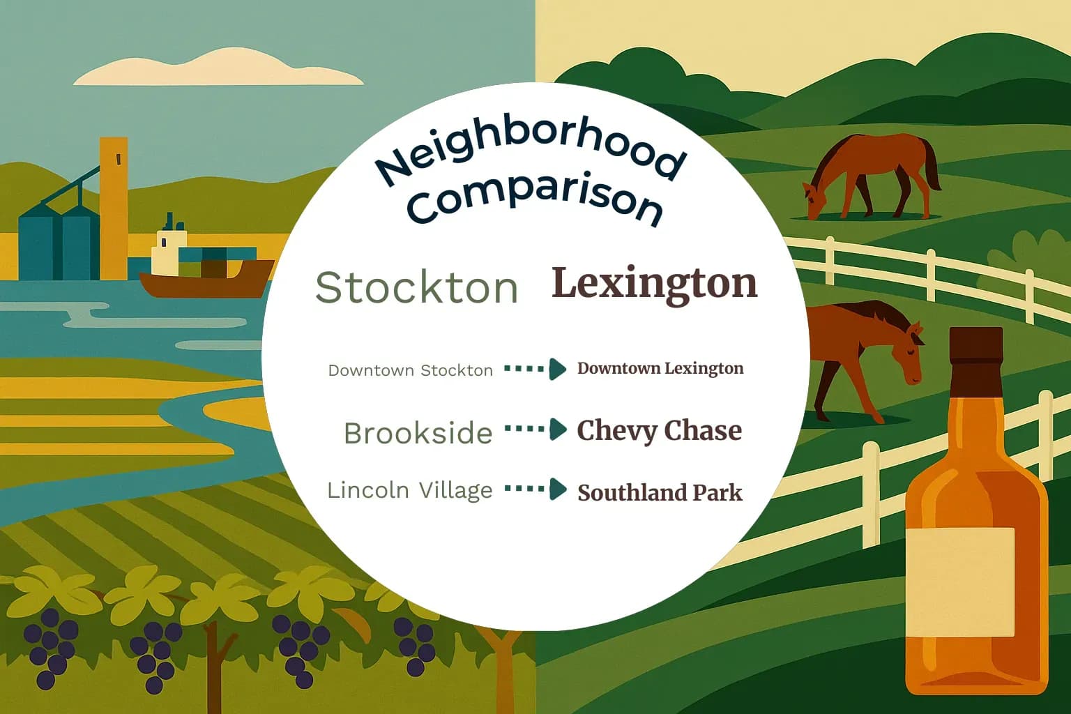 Stockton vs Lexington Neighborhood Comparison