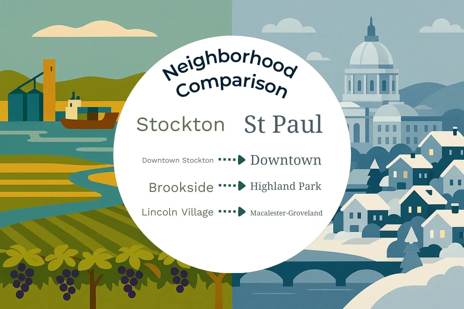 Stockton vs St. Paul Neighborhood Comparison