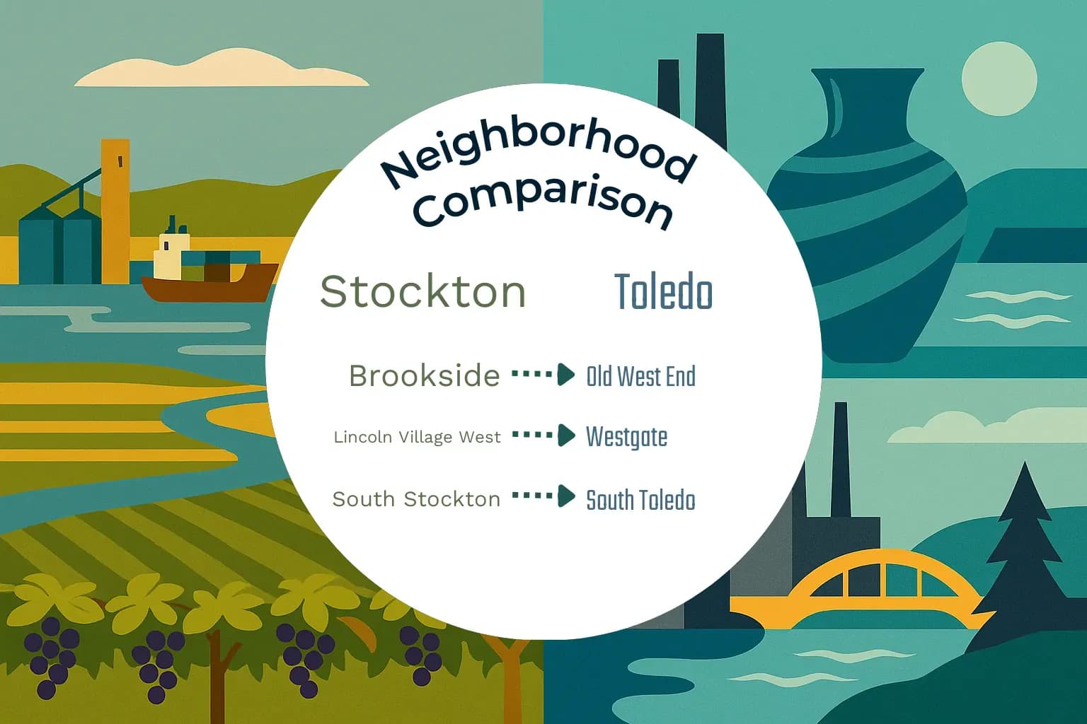 Stockton vs Toledo Neighborhood Comparison