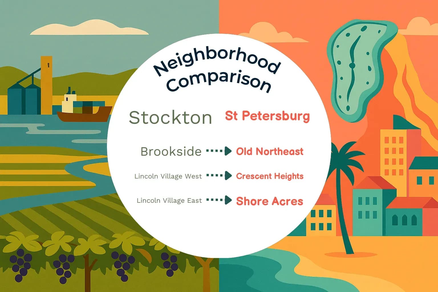 Stockton vs St. Petersburg Neighborhood Comparison