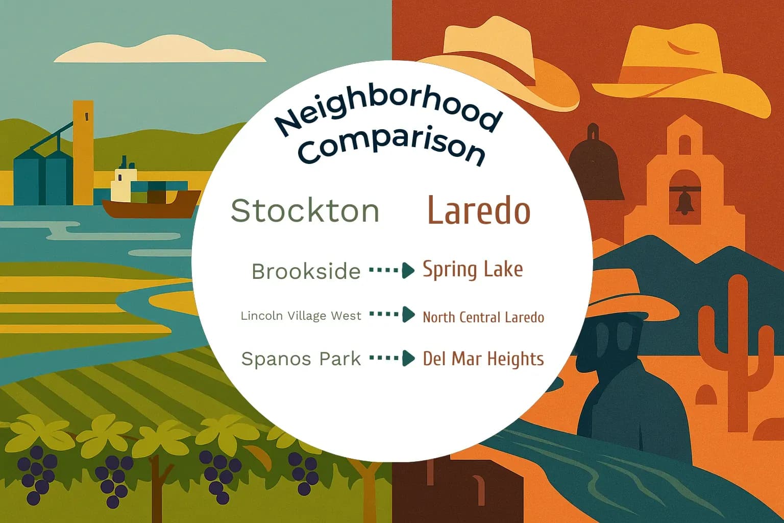 Stockton vs Laredo Neighborhood Comparison