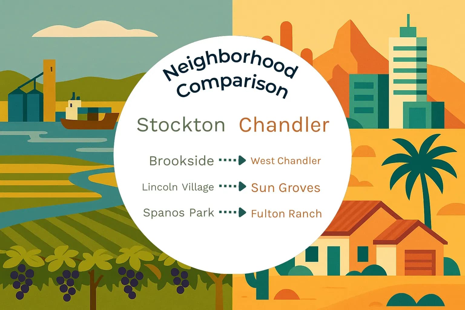 Stockton vs Chandler Neighborhood Comparison