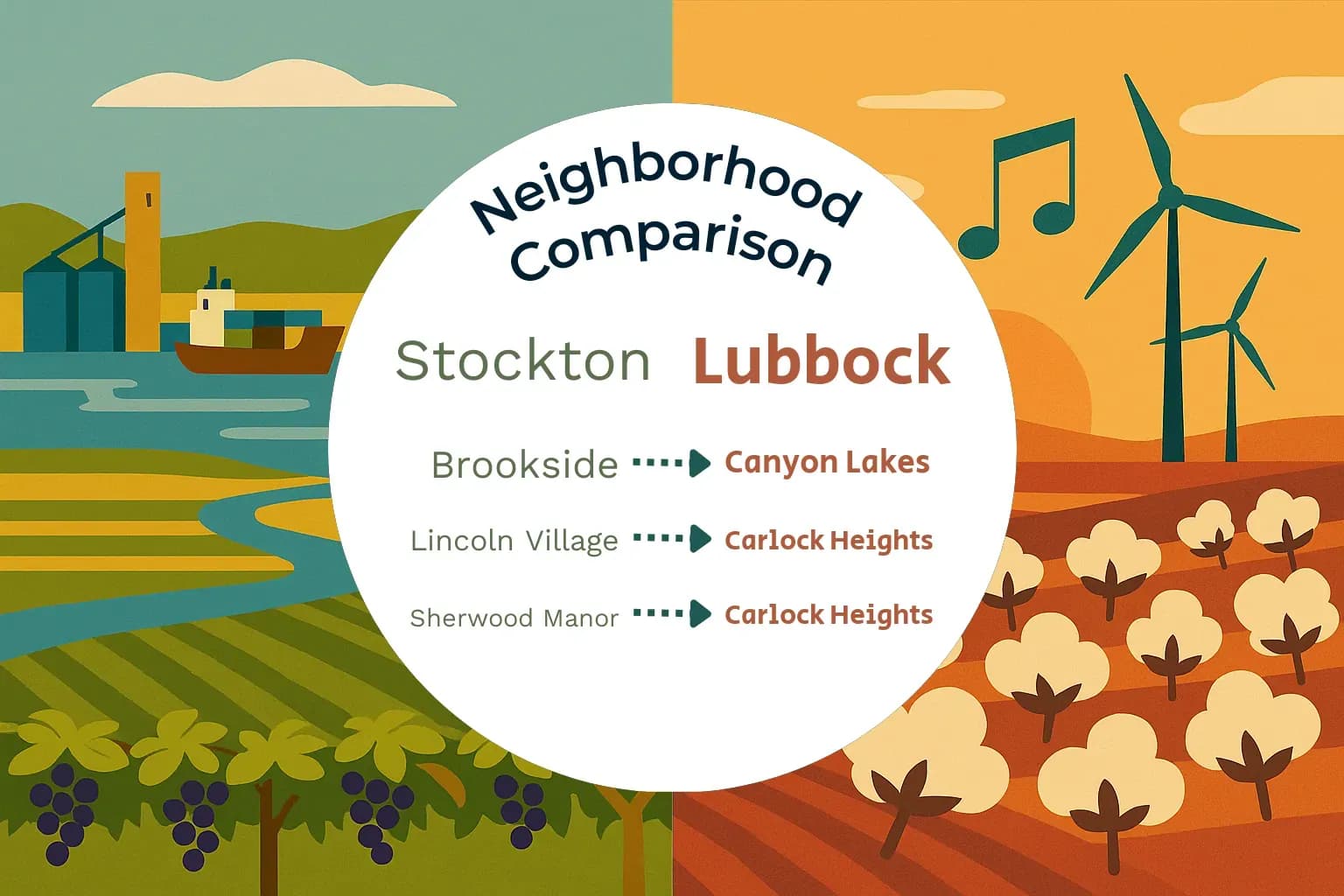 Stockton vs Lubbock Neighborhood Comparison