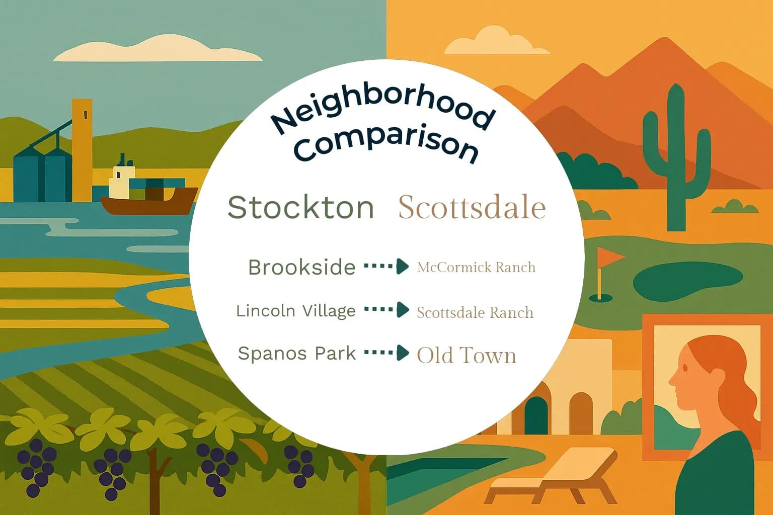 Stockton vs Scottsdale Neighborhood Comparison