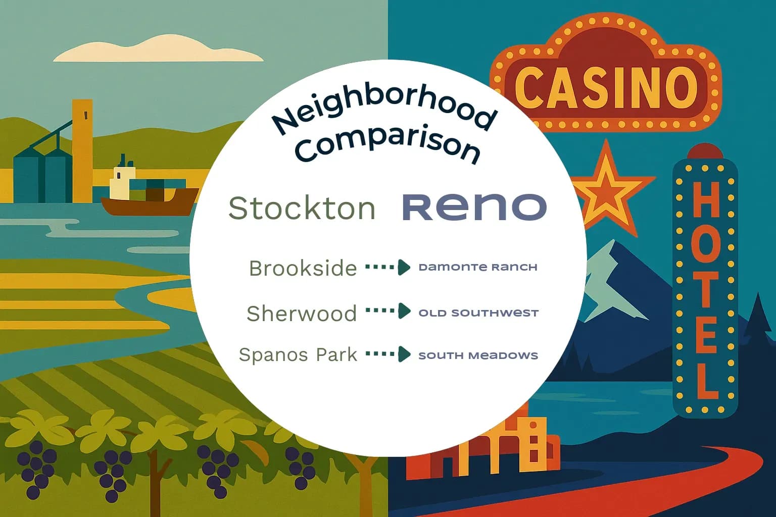 Stockton vs Reno Neighborhood Comparison