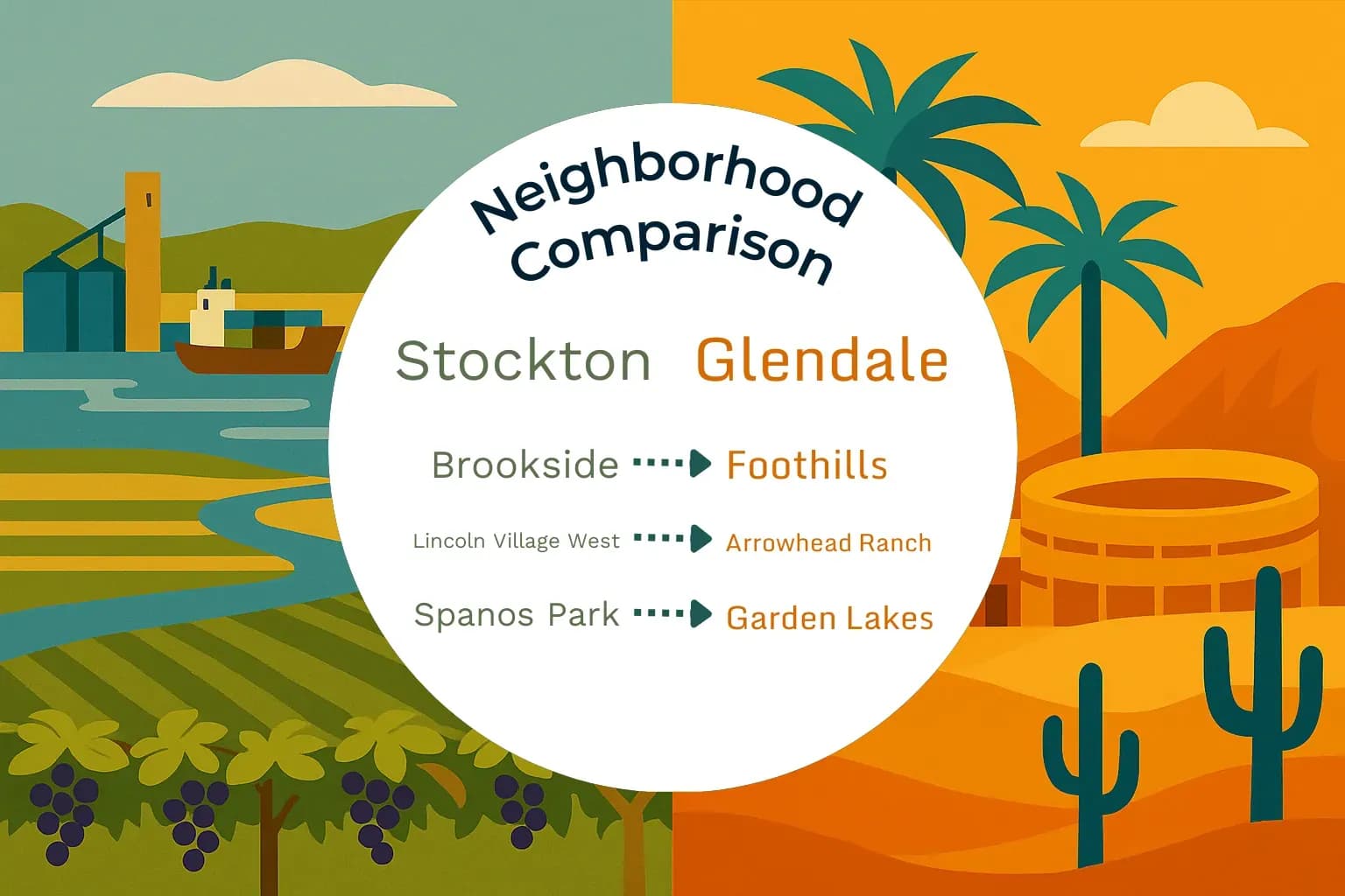 Stockton vs Glendale Neighborhood Comparison