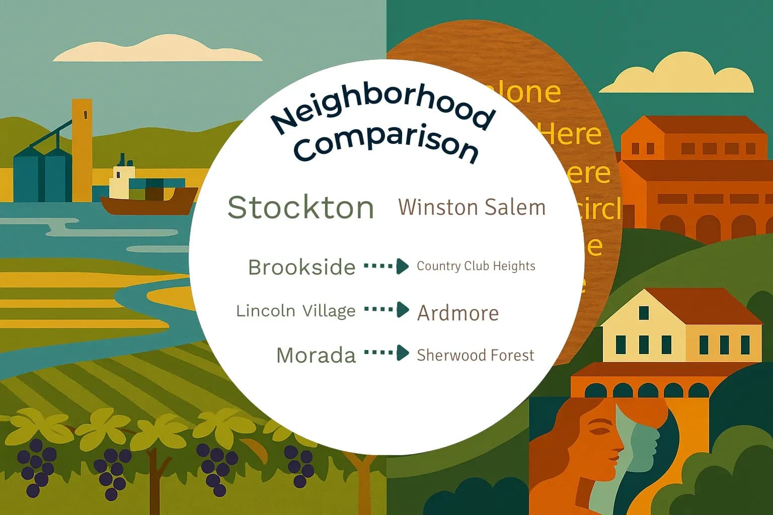 Stockton vs Winston Salem Neighborhood Comparison