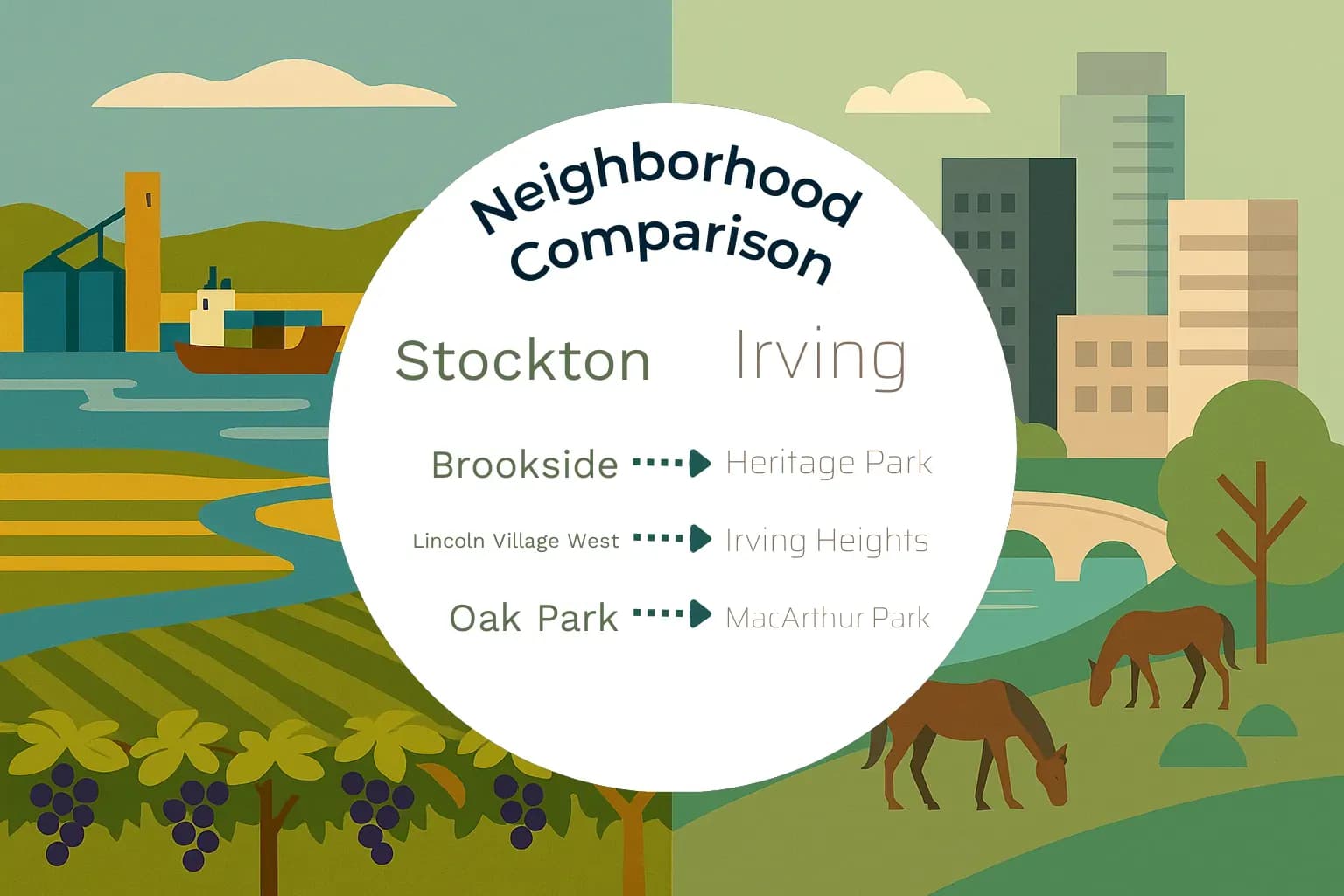 Stockton vs Irving Neighborhood Comparison