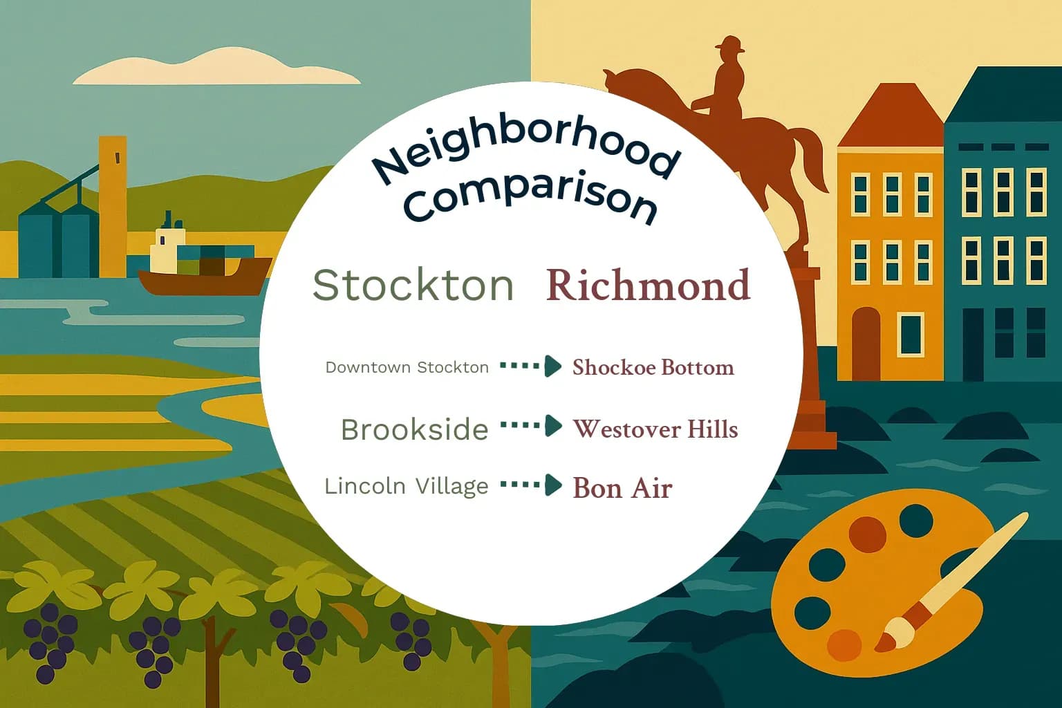 Stockton vs Richmond Neighborhood Comparison