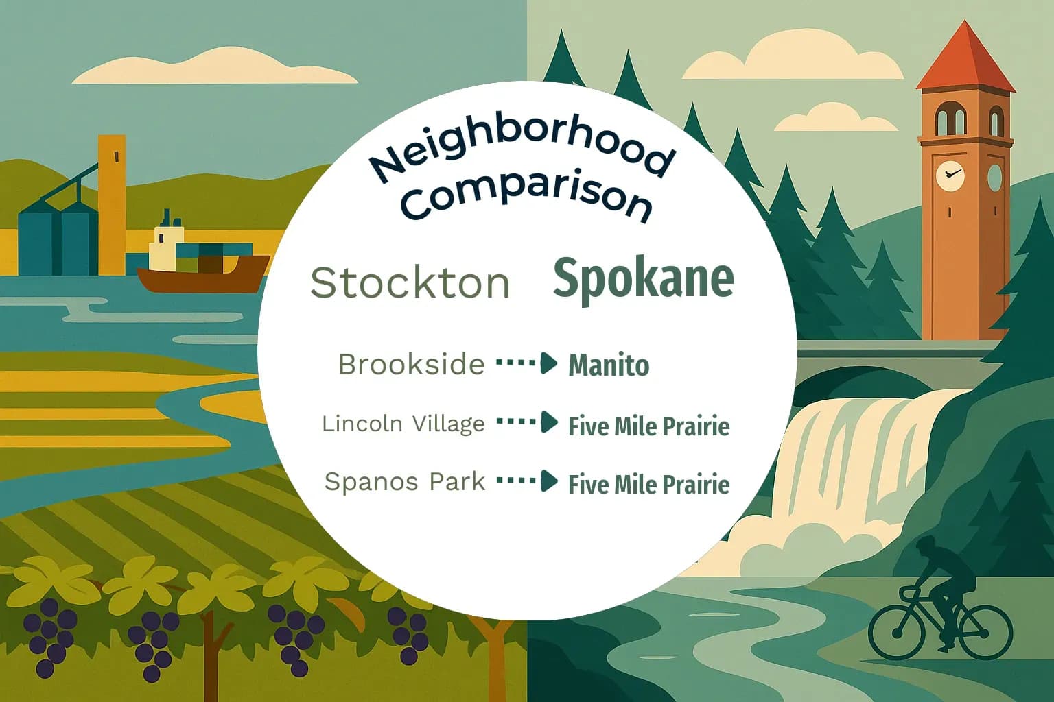 Stockton vs Spokane Neighborhood Comparison