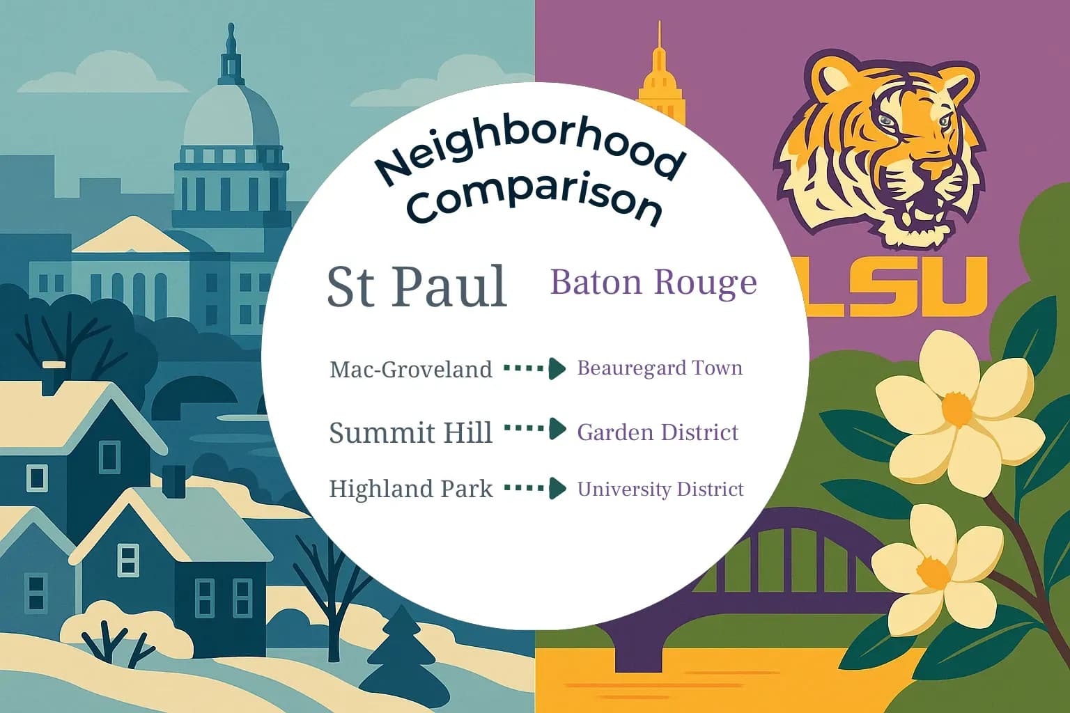 St. Paul vs Baton Rouge Neighborhood Comparison