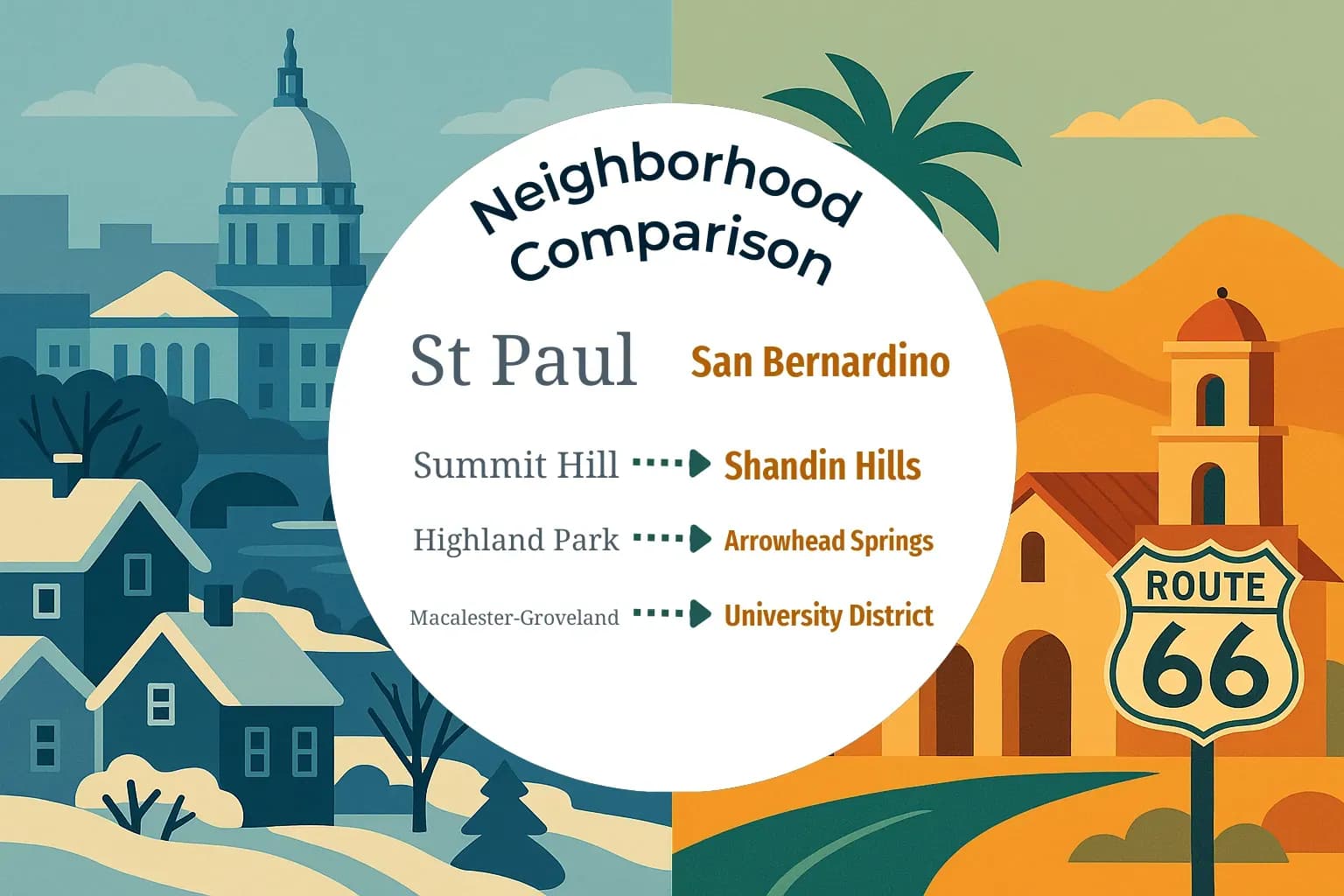 St. Paul vs San Bernardino Neighborhood Comparison