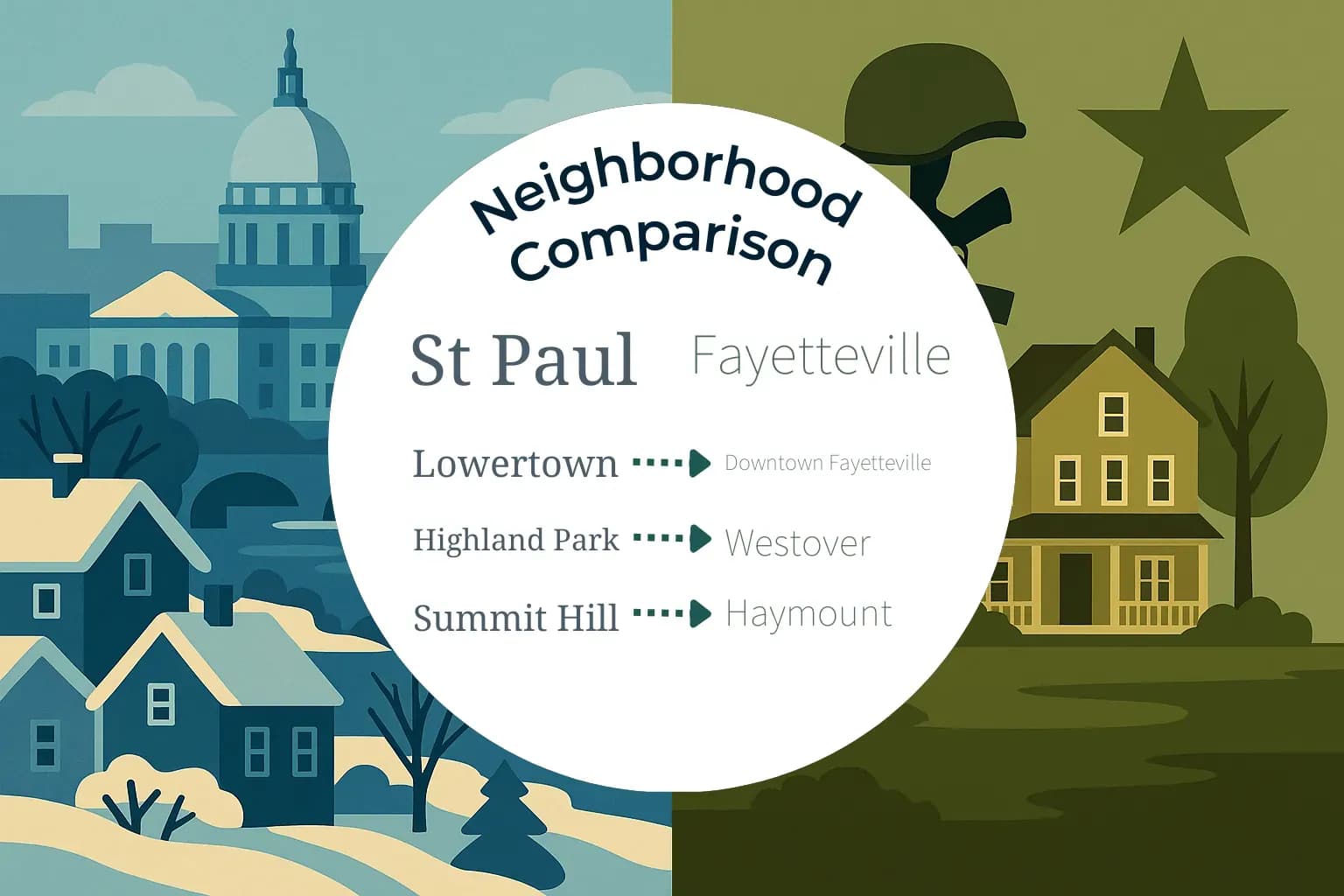 St. Paul vs Fayetteville Neighborhood Comparison