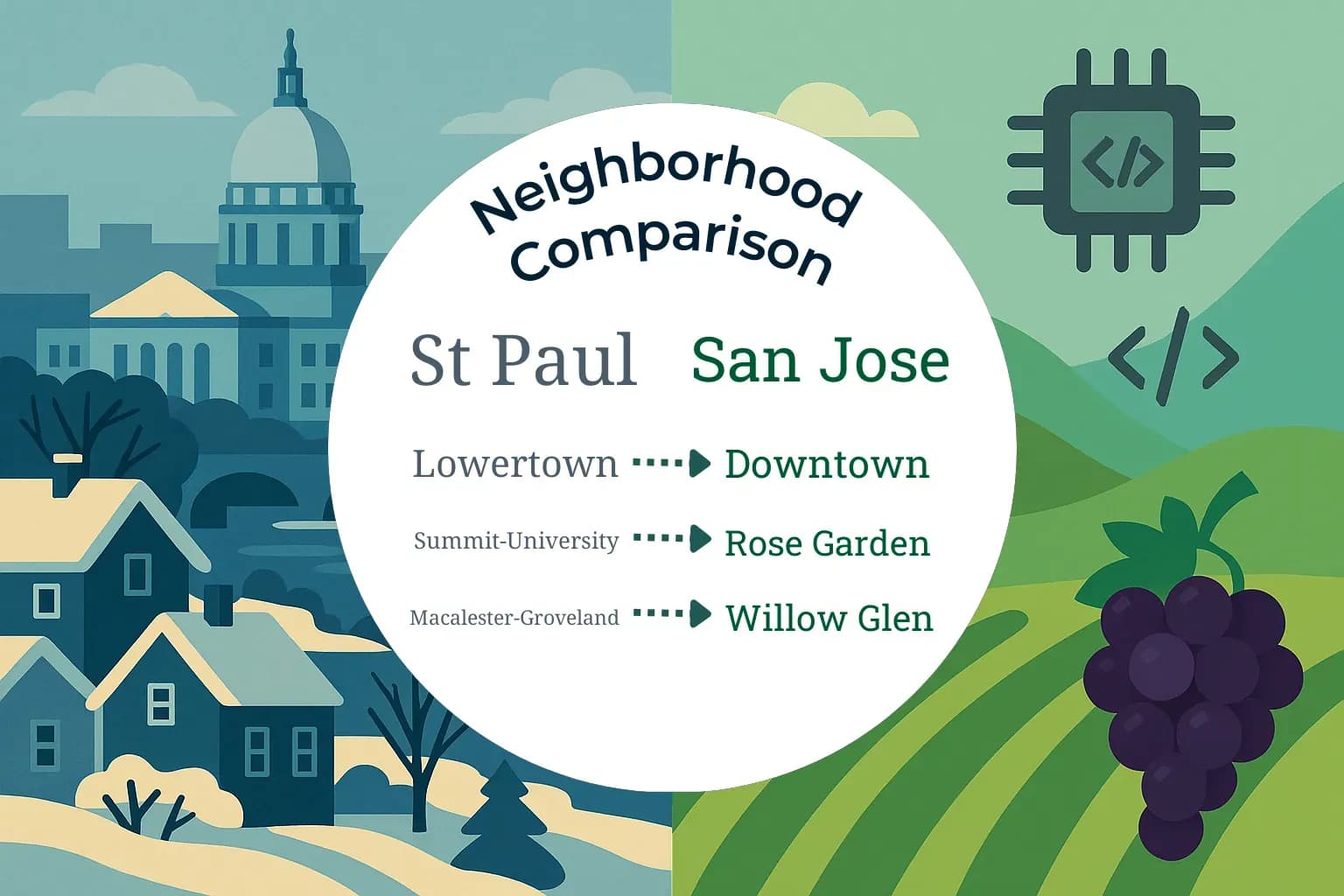 St. Paul vs San Jose Neighborhood Comparison