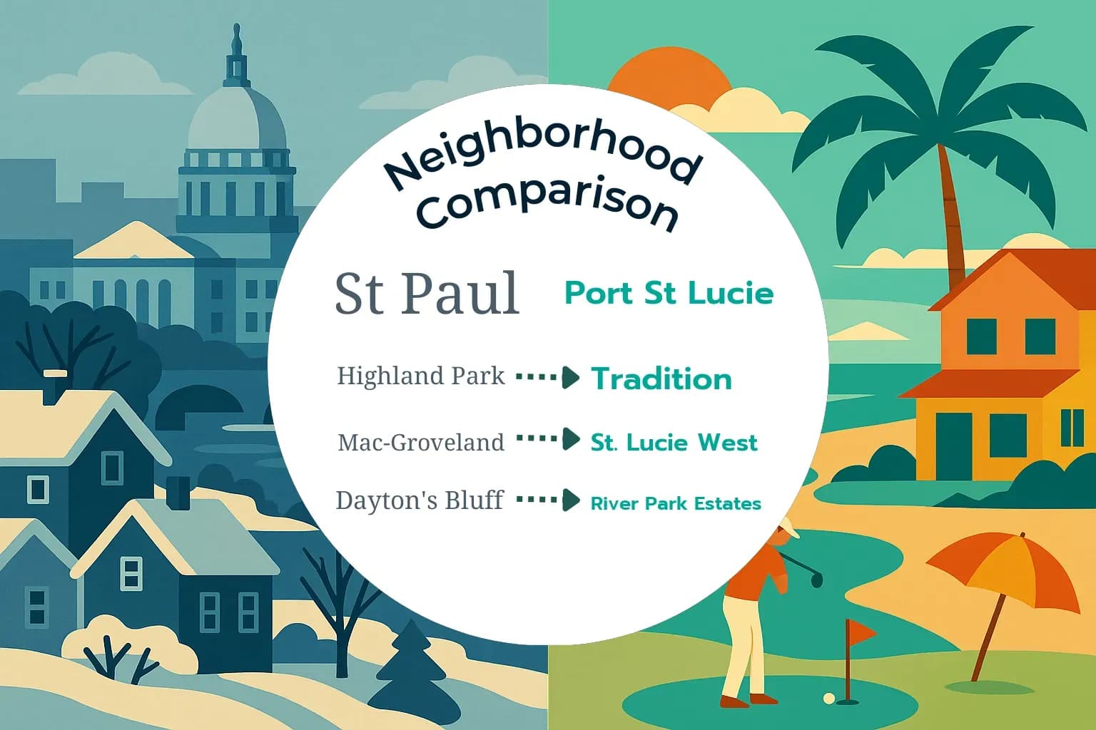 St. Paul vs Port St. Lucie Neighborhood Comparison