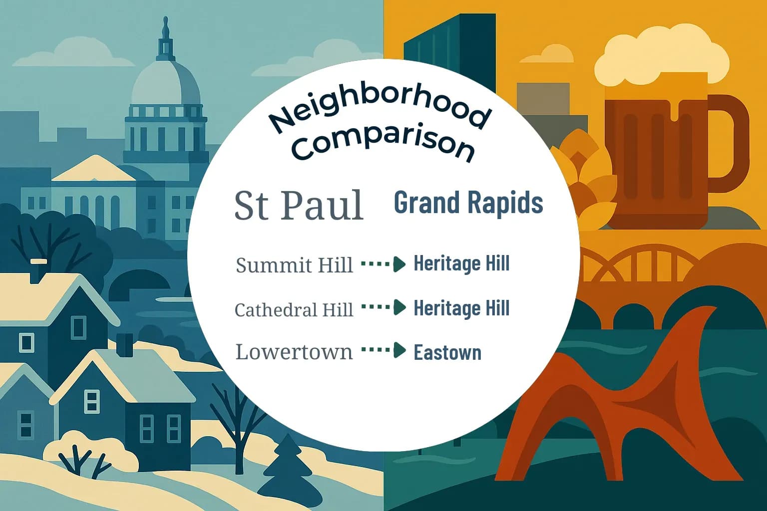 St. Paul vs Grand Rapids Neighborhood Comparison