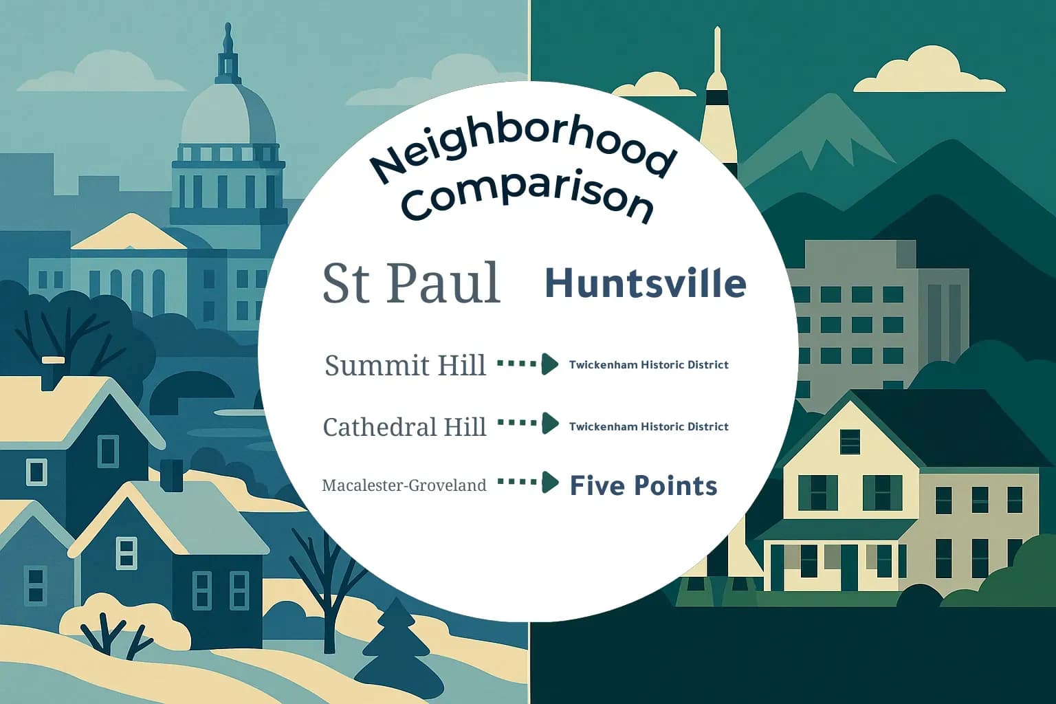St. Paul vs Huntsville Neighborhood Comparison