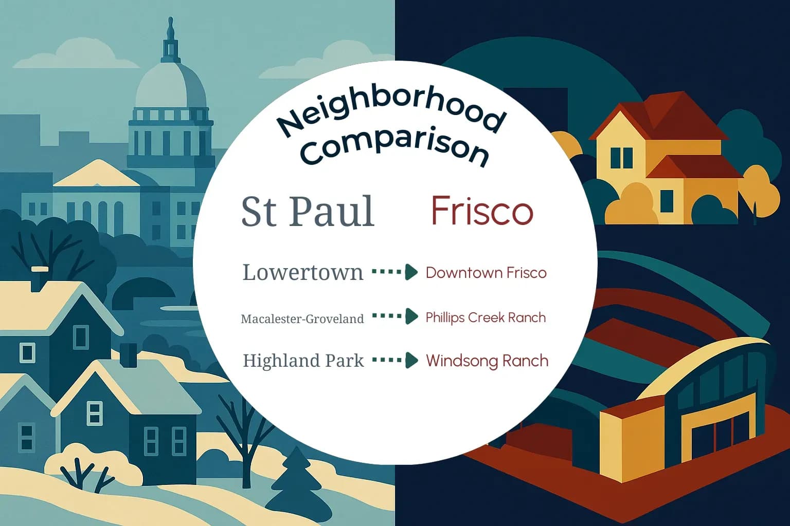 St. Paul vs Frisco Neighborhood Comparison