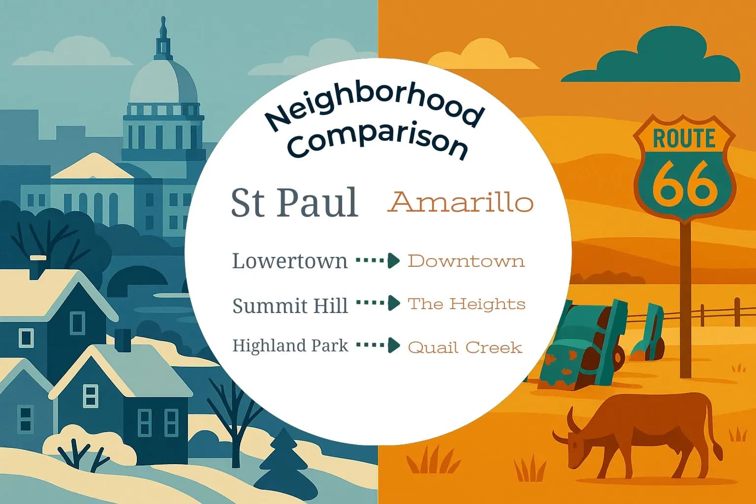 St. Paul vs Amarillo Neighborhood Comparison