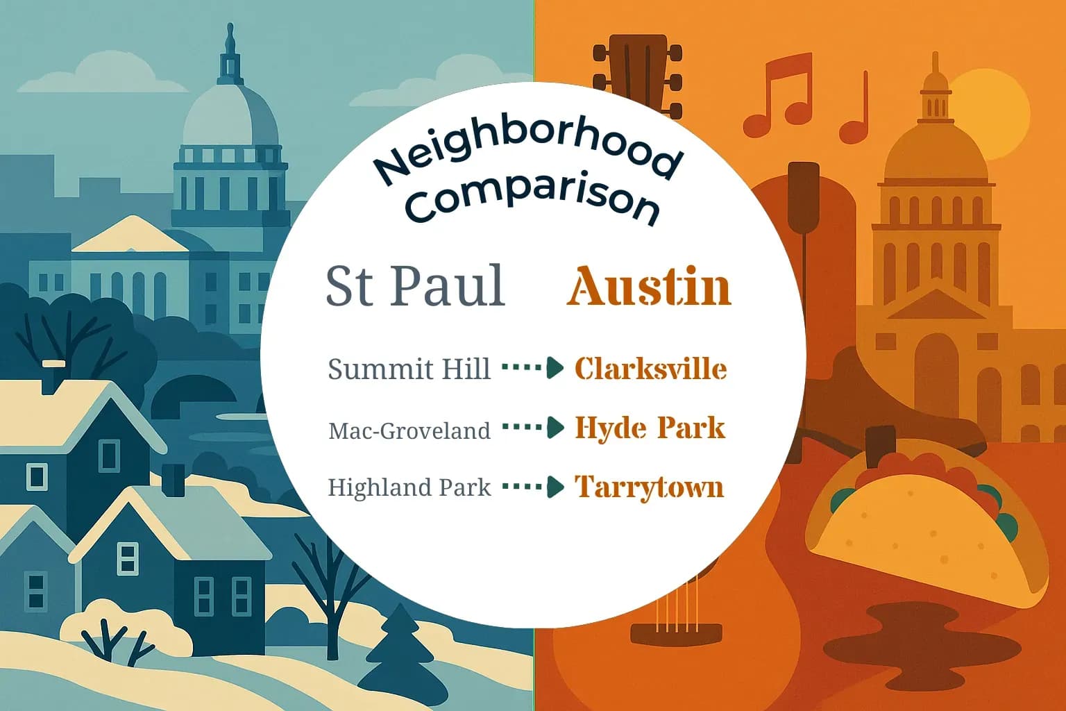 St. Paul vs Austin Neighborhood Comparison
