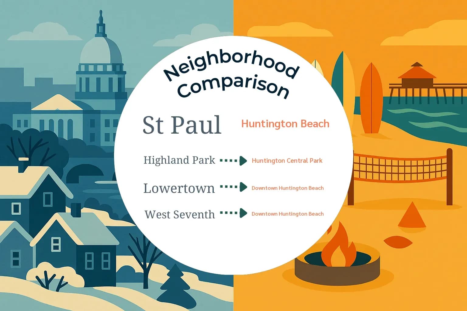 St. Paul vs Huntington Beach Neighborhood Comparison