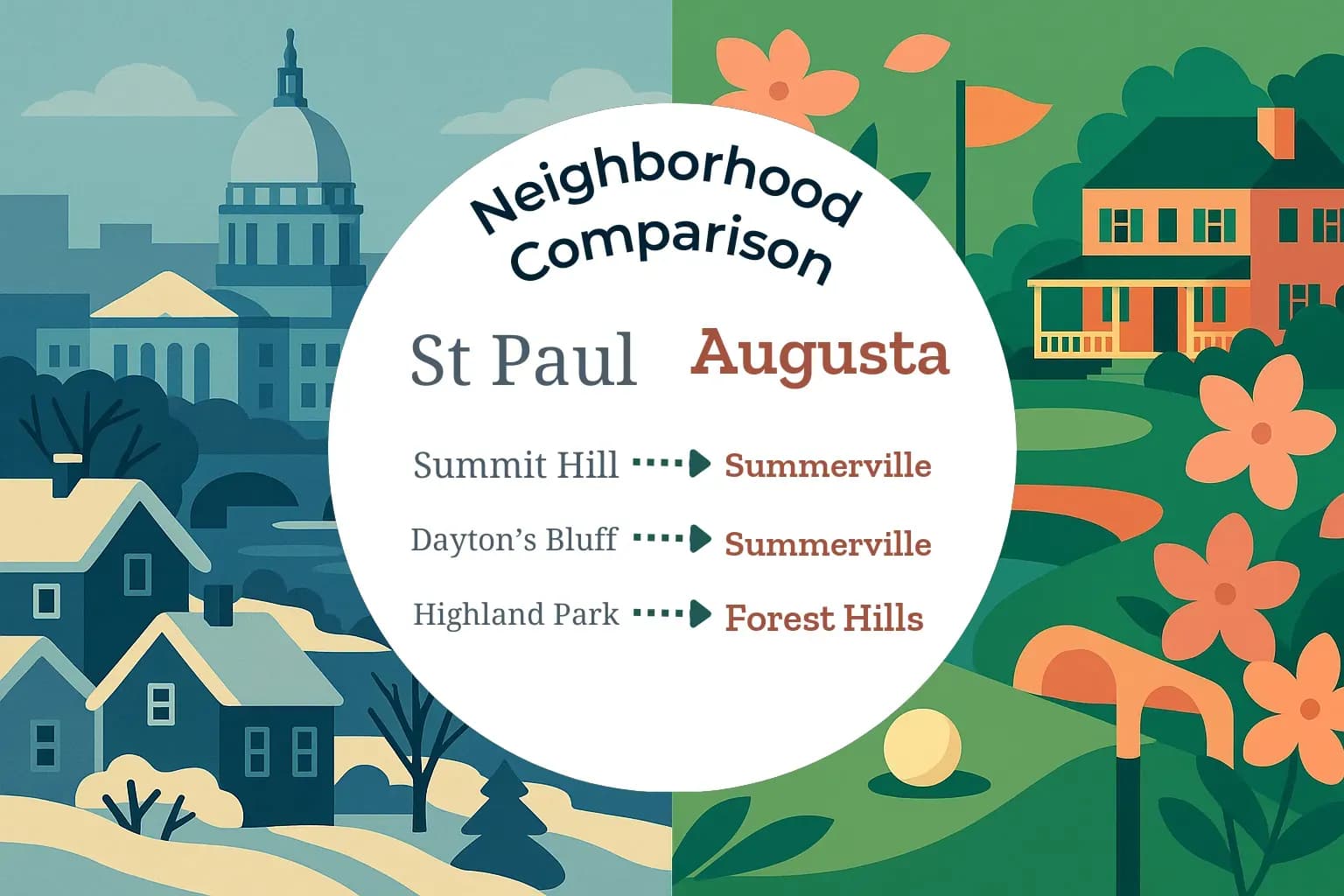 St. Paul vs Augusta Neighborhood Comparison