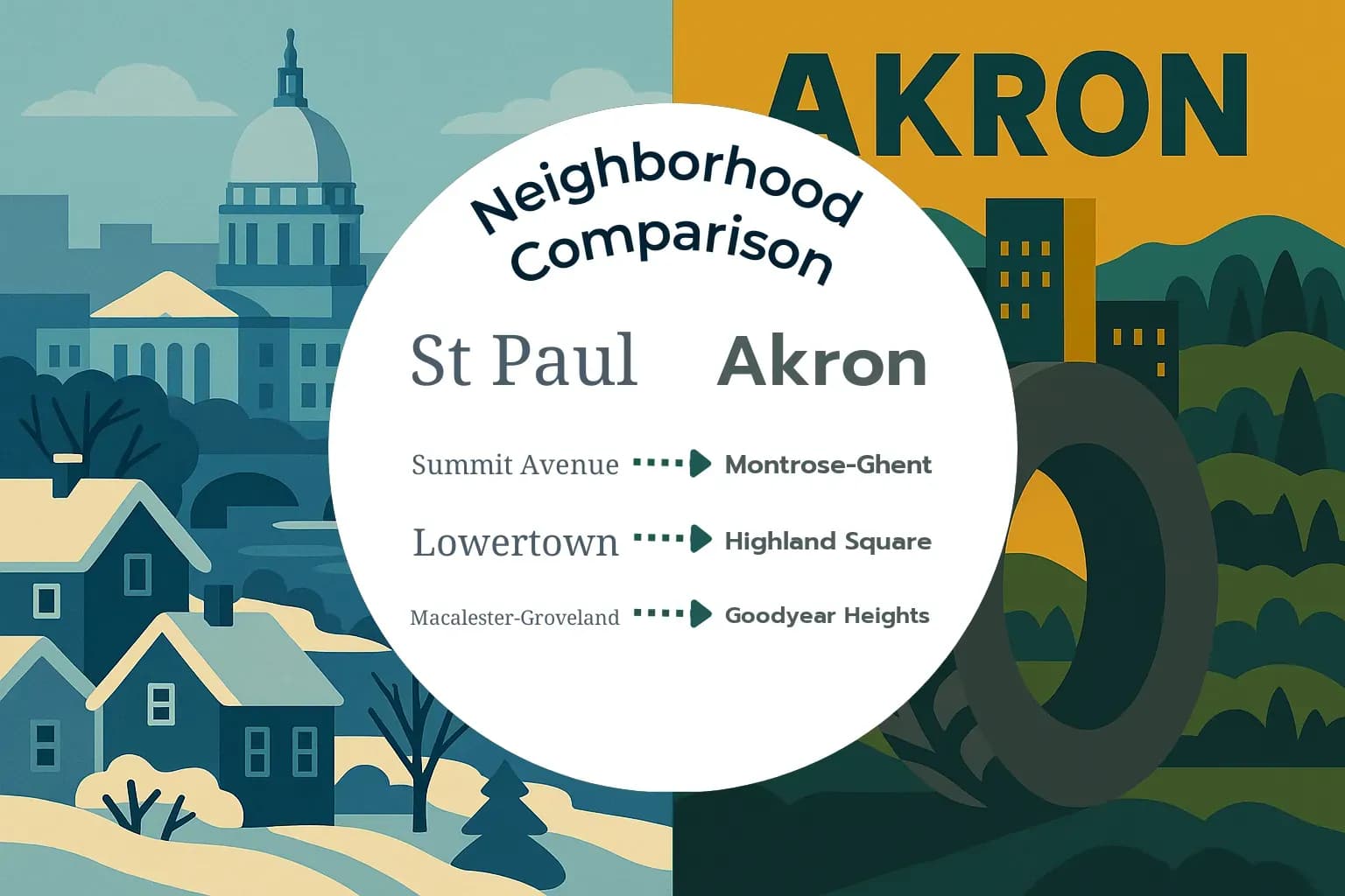 St. Paul vs Akron Neighborhood Comparison