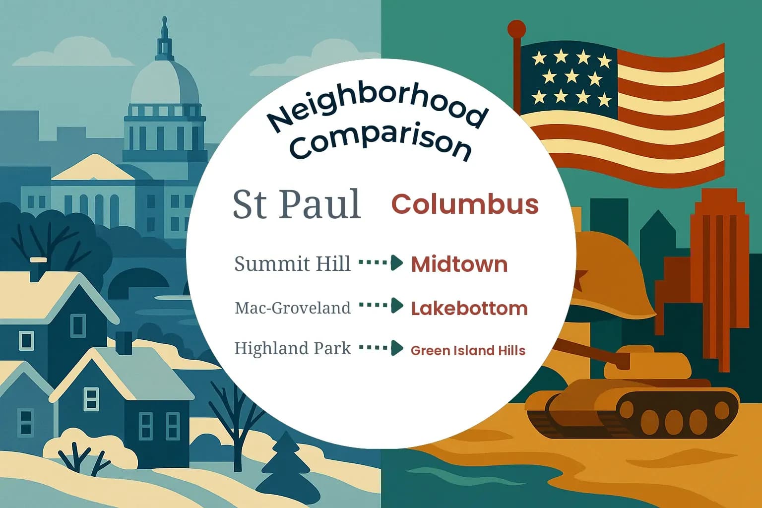 St. Paul vs Columbus Neighborhood Comparison