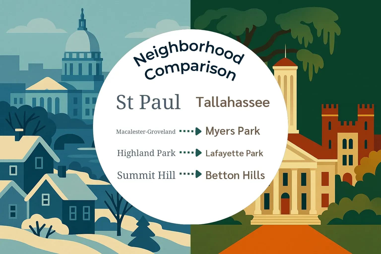 St. Paul vs Tallahassee Neighborhood Comparison