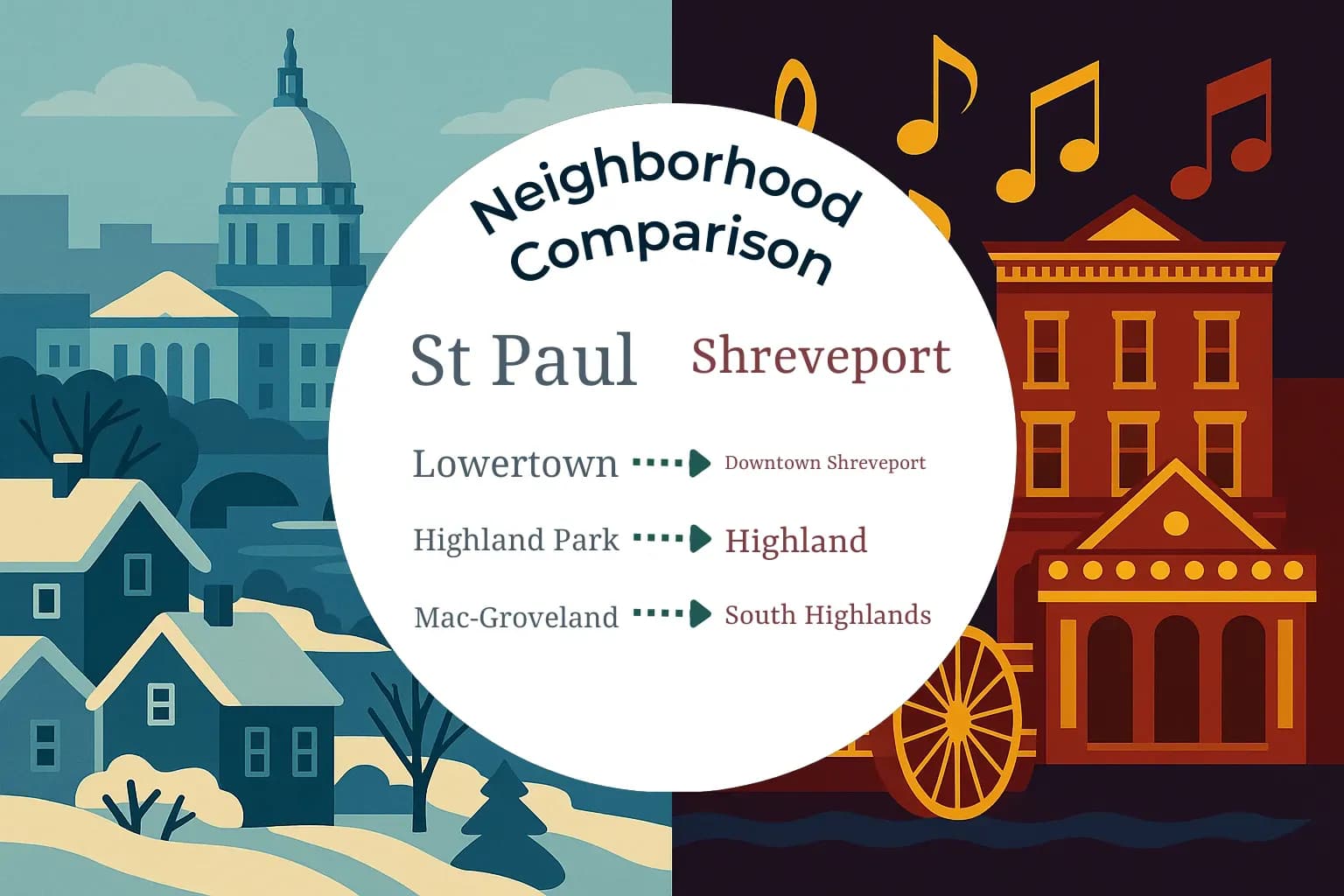 St. Paul vs Shreveport Neighborhood Comparison
