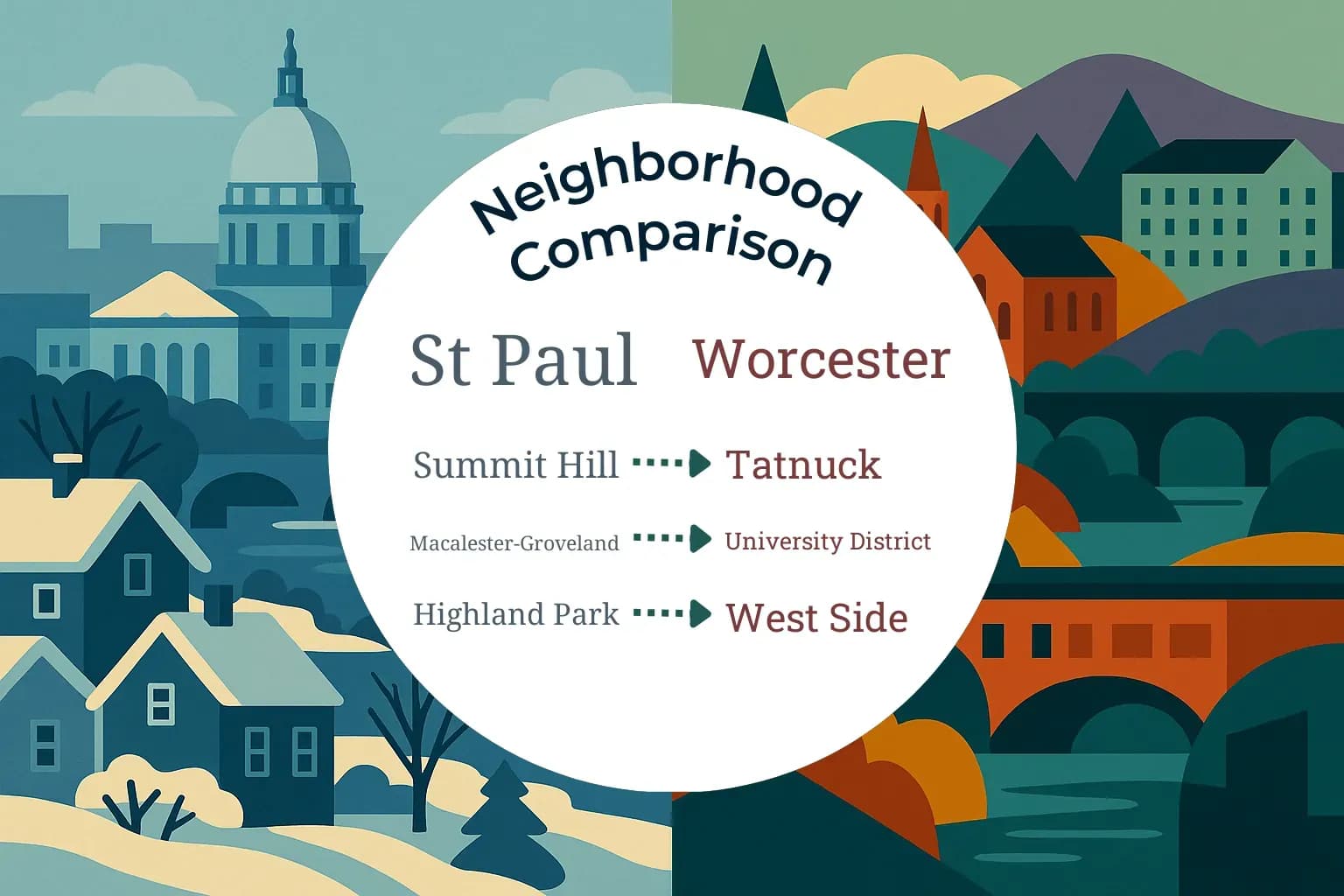 St. Paul vs Worcester Neighborhood Comparison