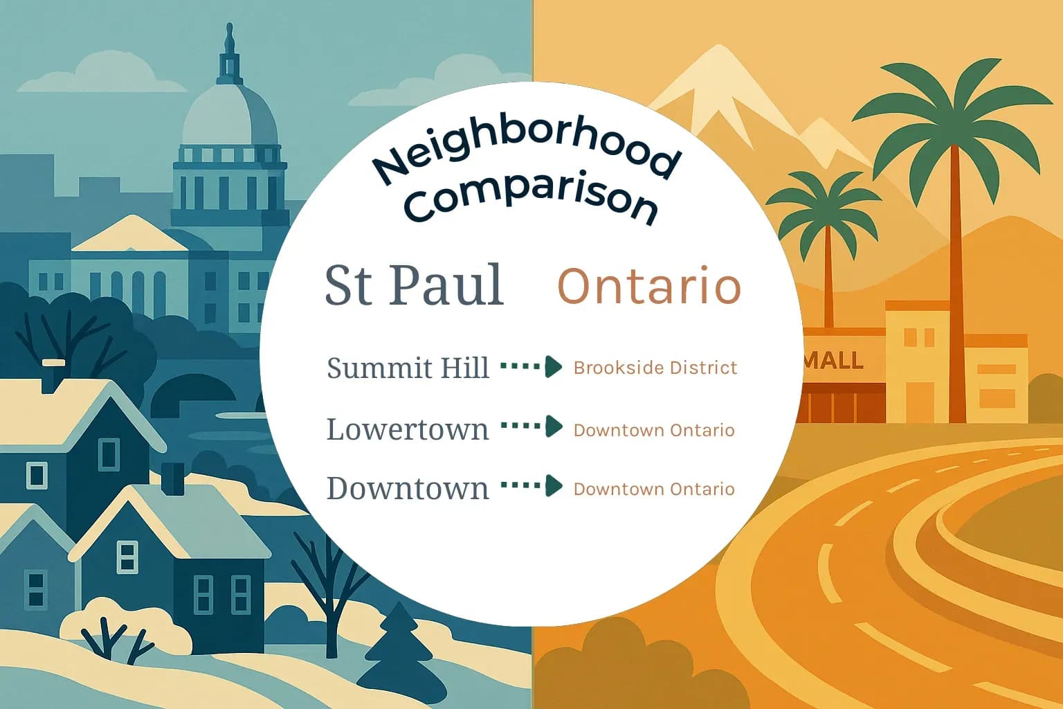 St. Paul vs Ontario Neighborhood Comparison