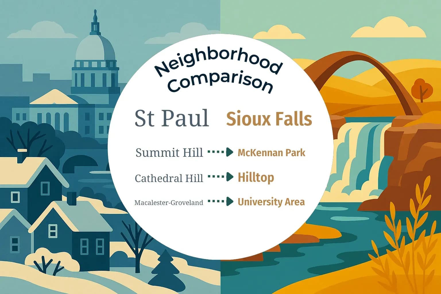 St. Paul vs Sioux Falls Neighborhood Comparison