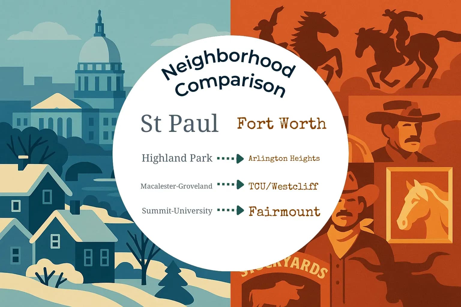 St. Paul vs Fort Worth Neighborhood Comparison
