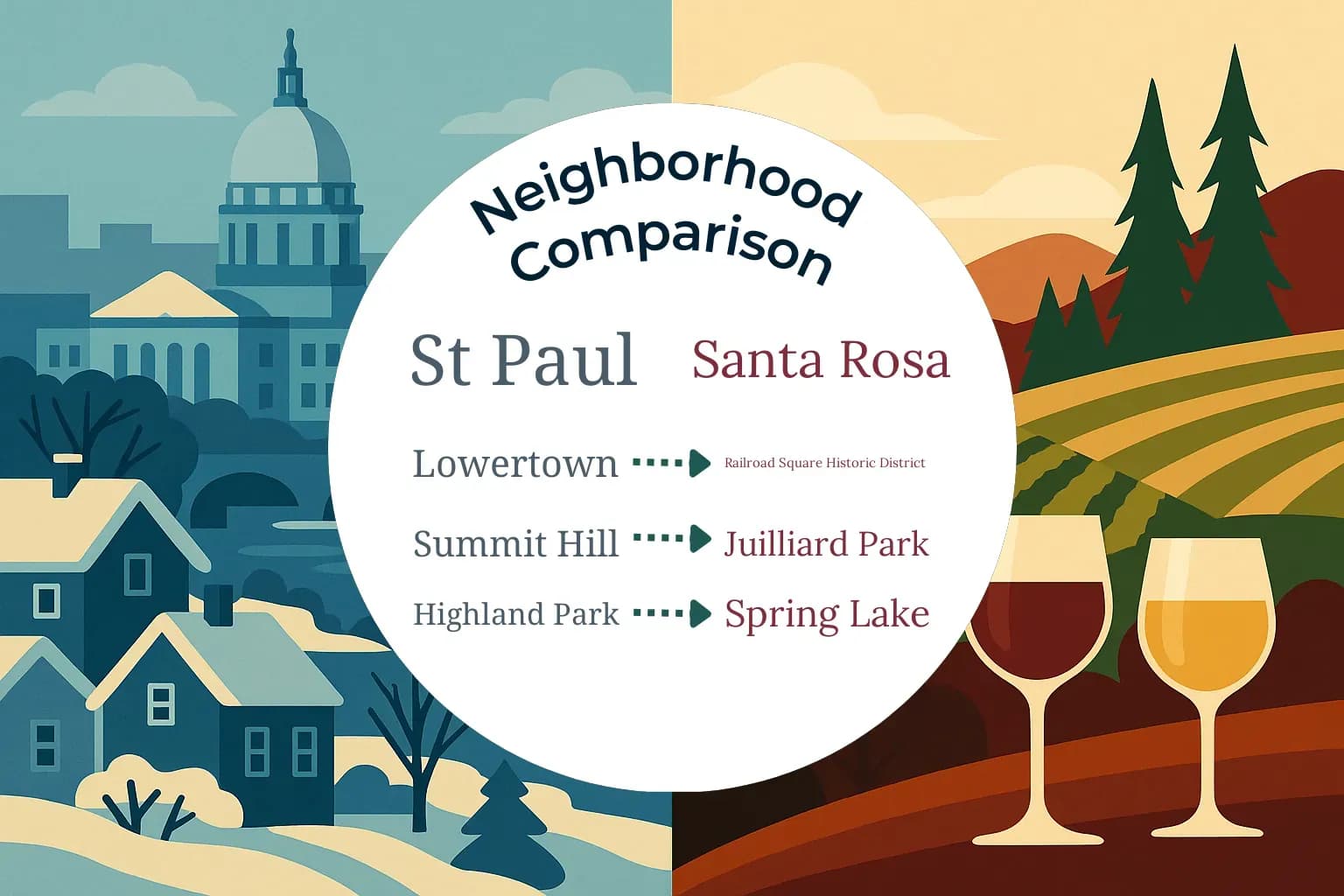 St. Paul vs Santa Rosa Neighborhood Comparison