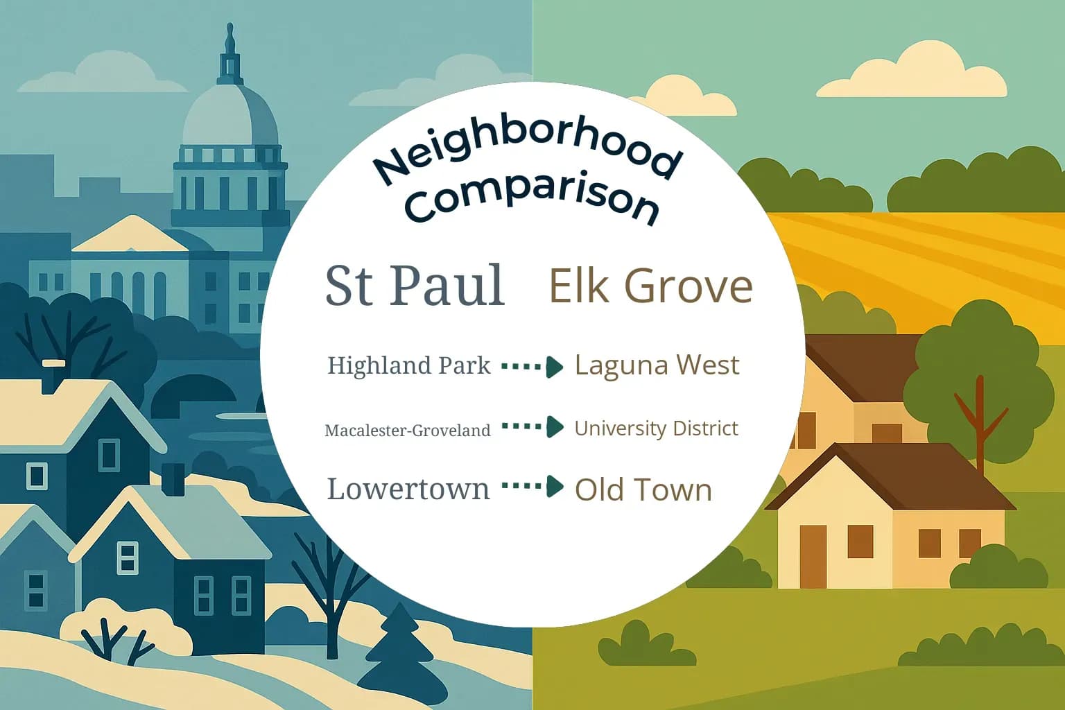 St. Paul vs Elk Grove Neighborhood Comparison