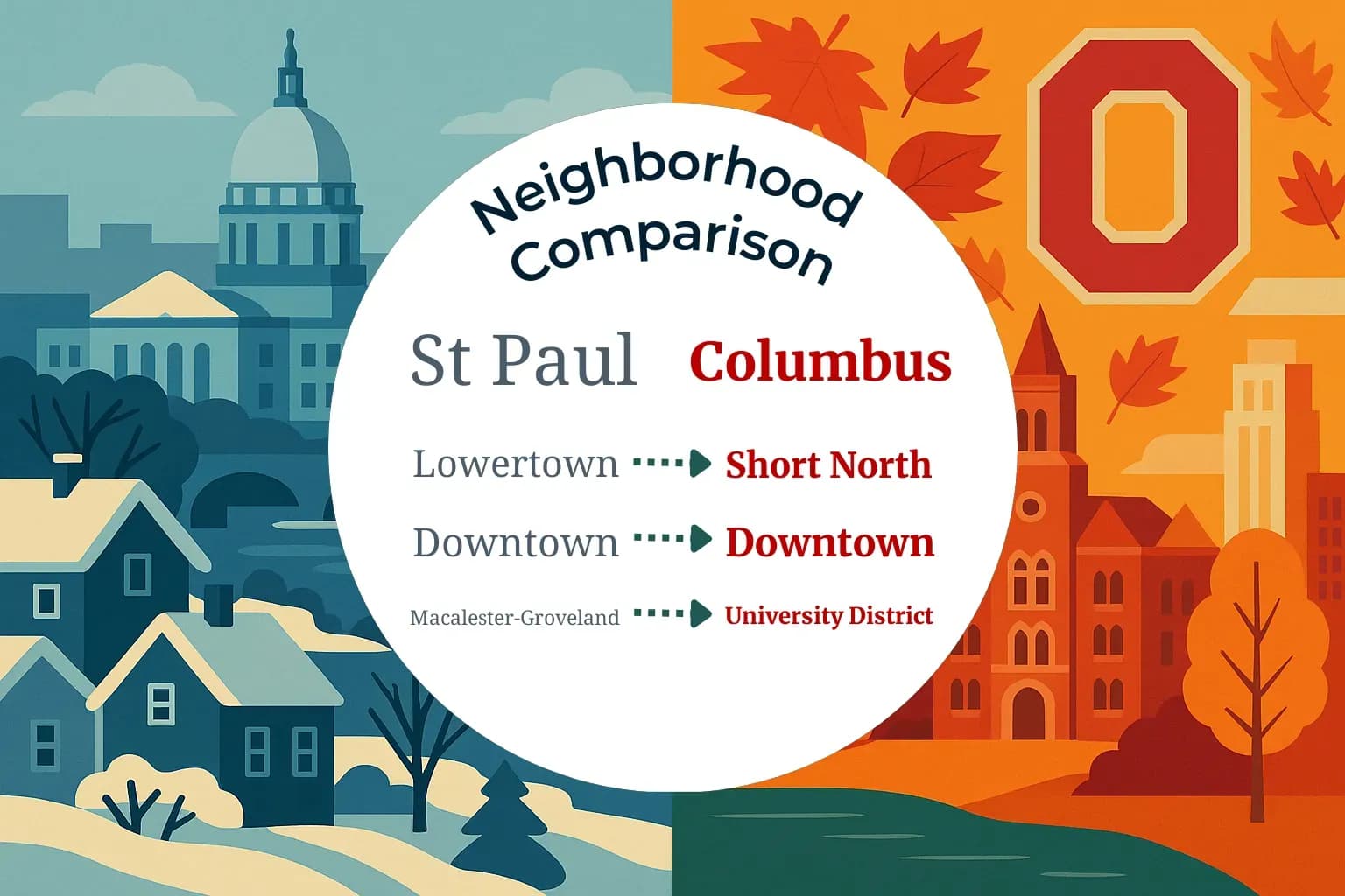 St. Paul vs Columbus Neighborhood Comparison