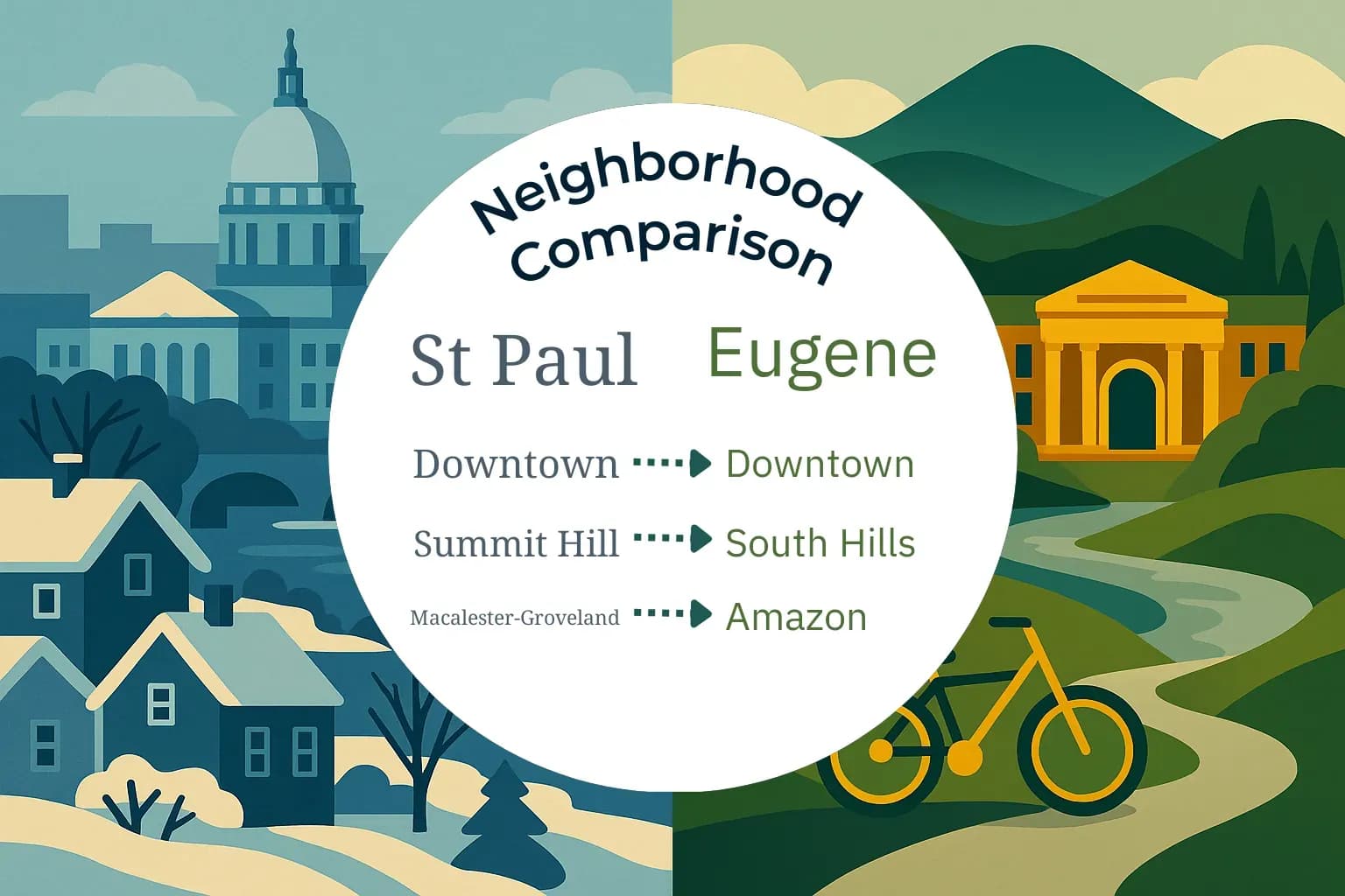 St. Paul vs Eugene Neighborhood Comparison