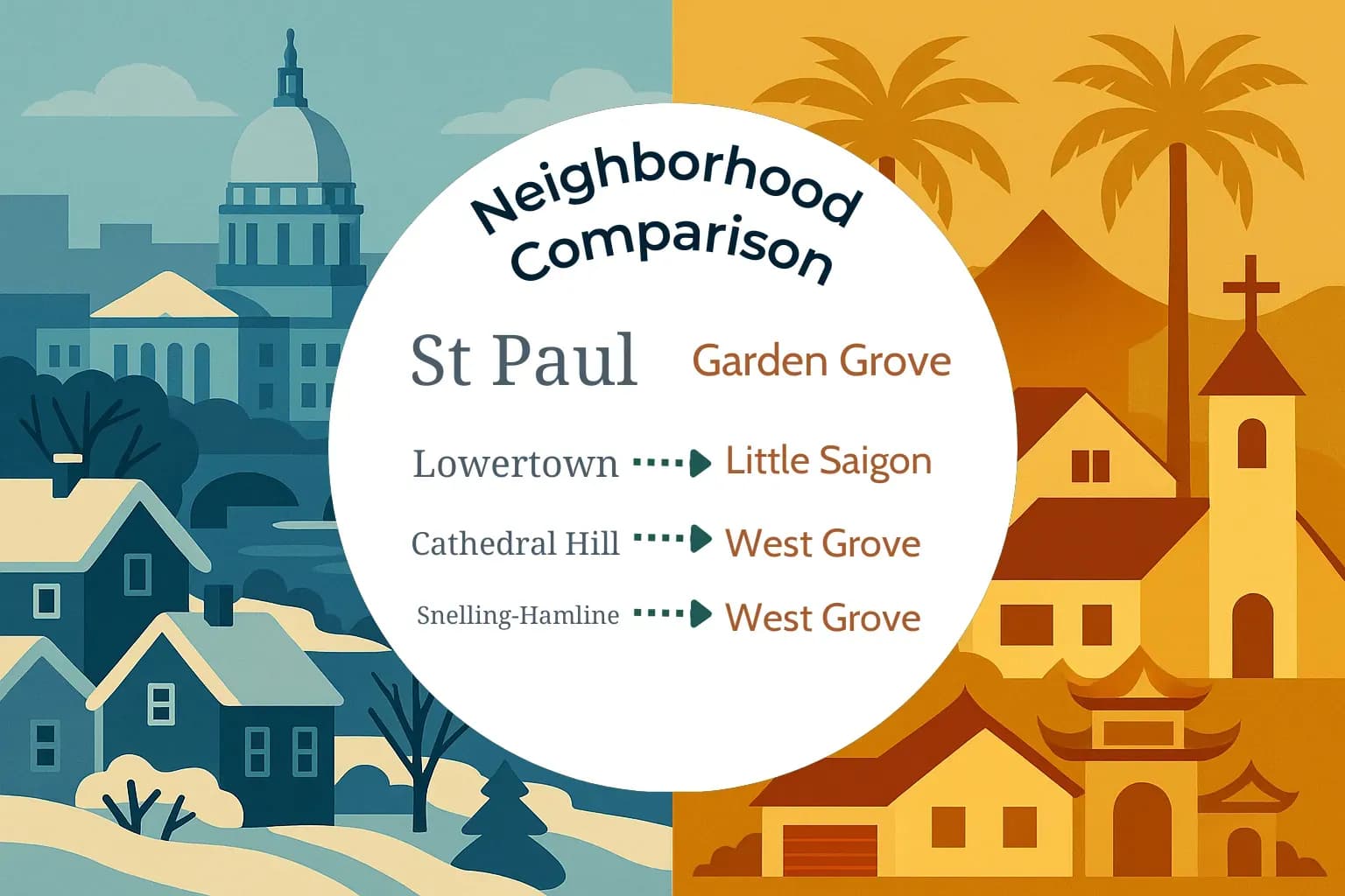 St. Paul vs Garden Grove Neighborhood Comparison