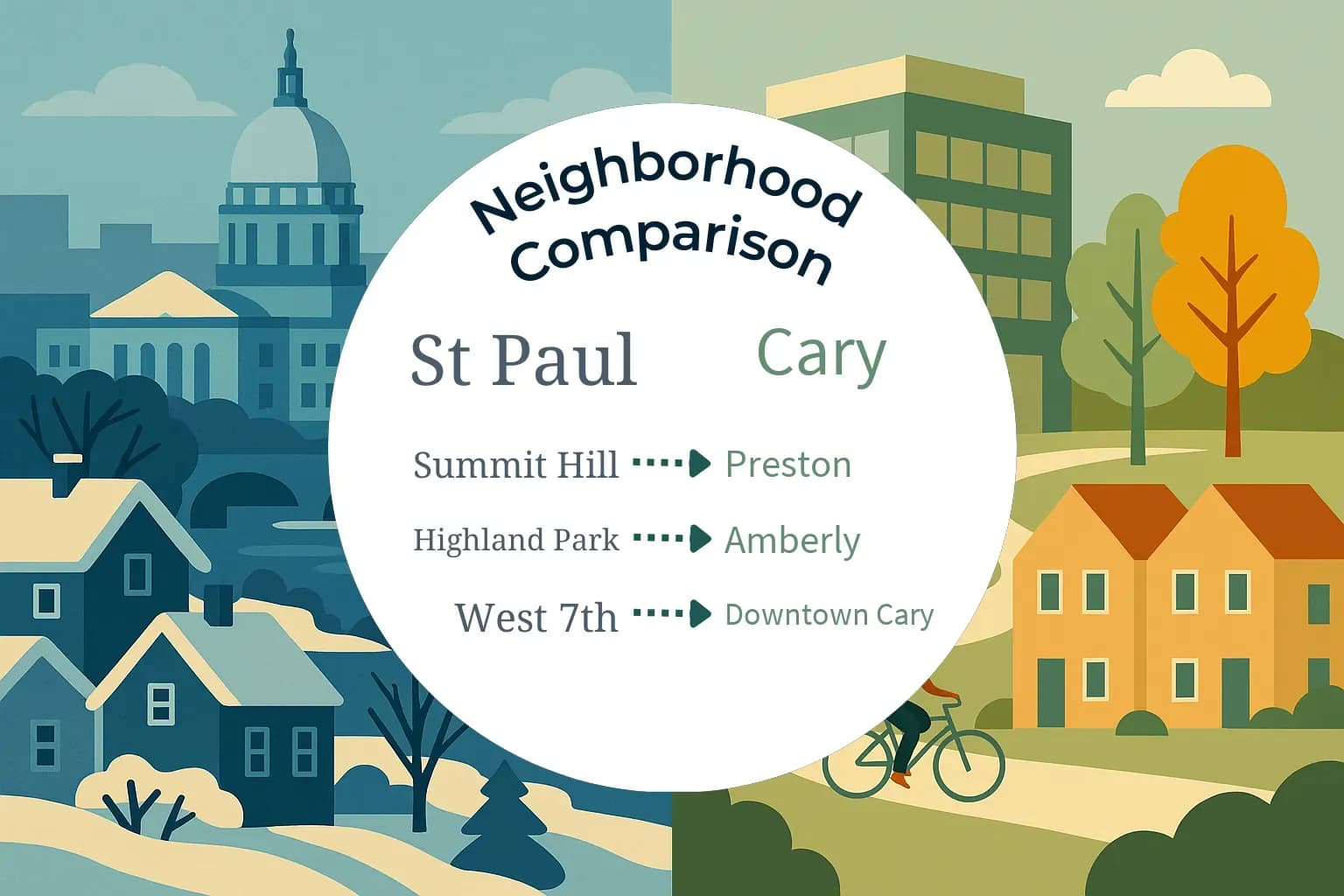 St. Paul vs Cary Neighborhood Comparison