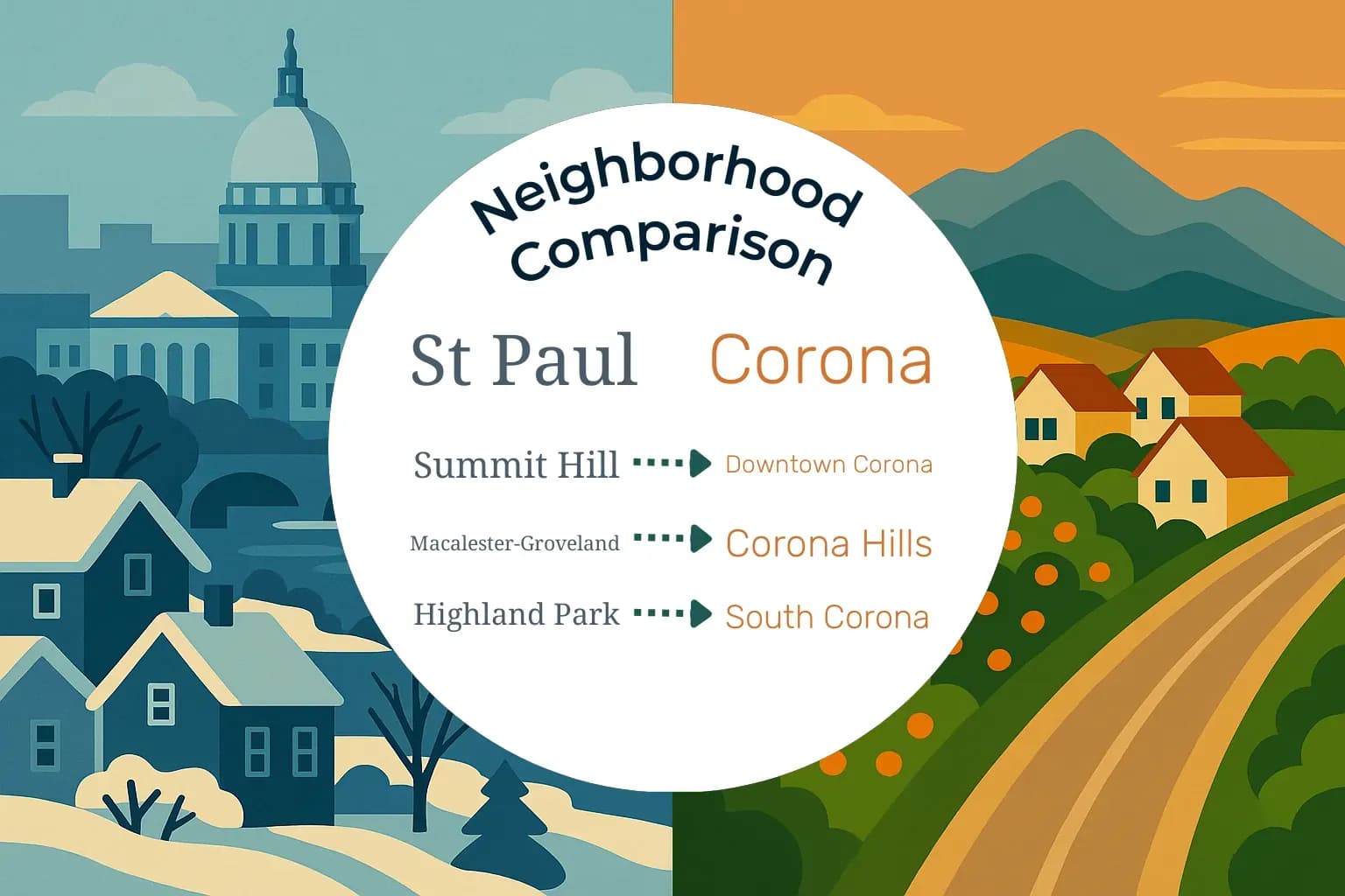 St. Paul vs Corona Neighborhood Comparison