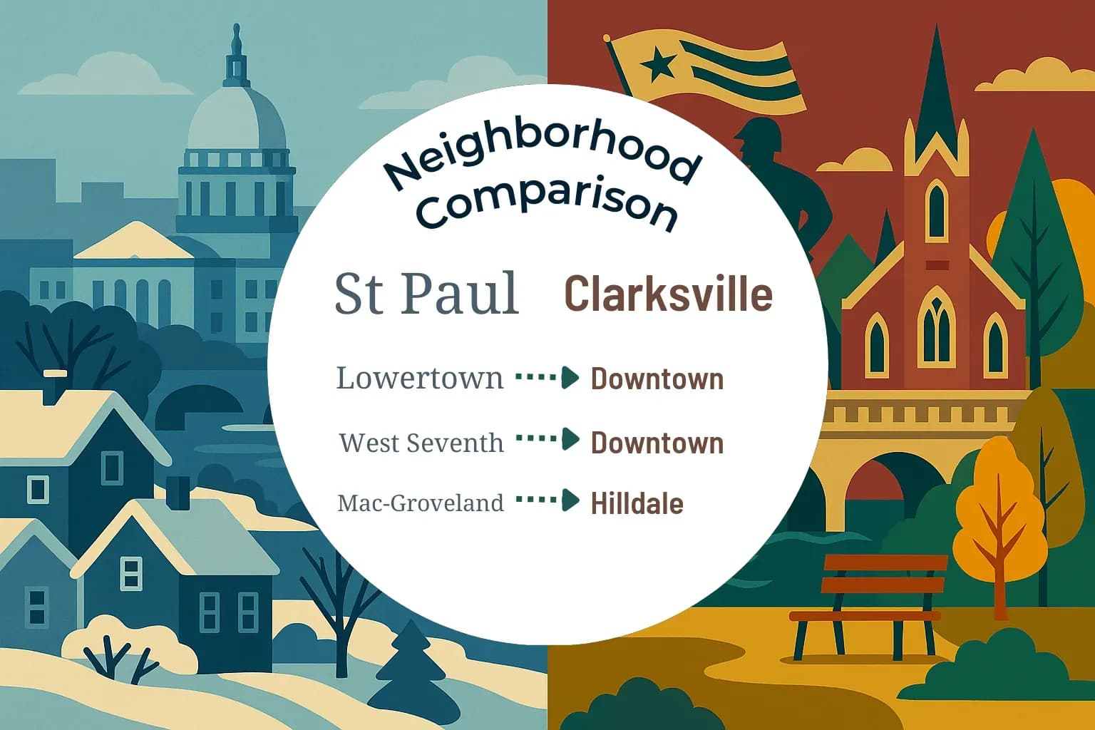 St. Paul vs Clarksville Neighborhood Comparison