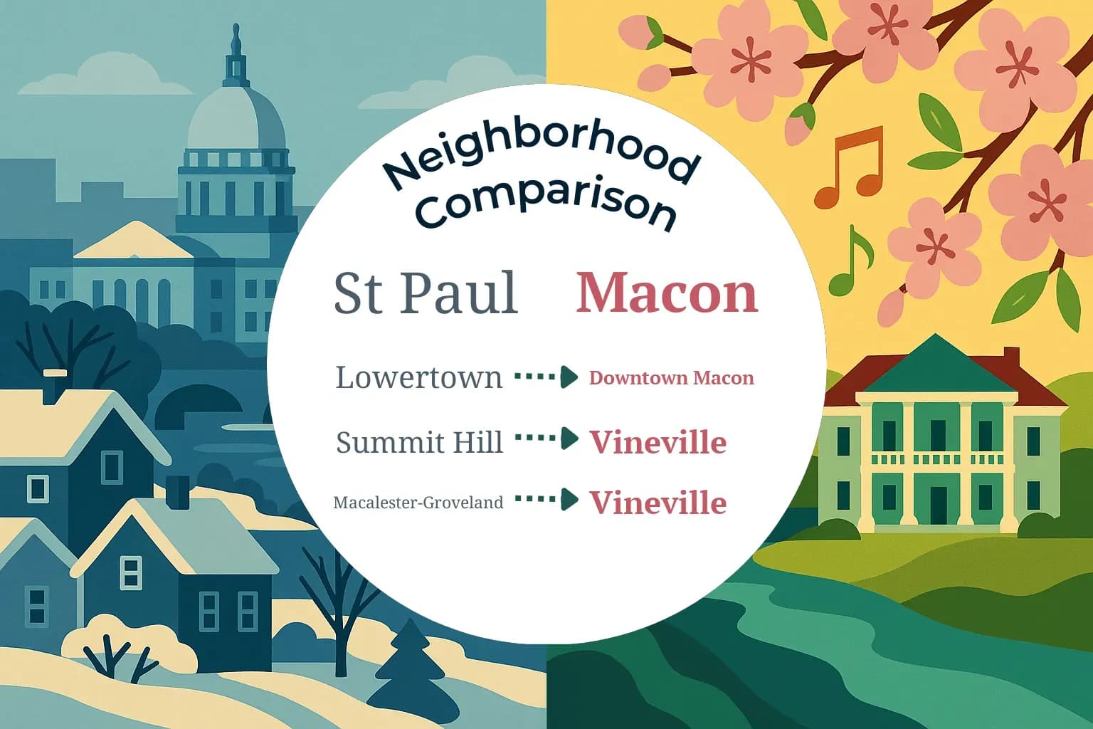 St. Paul vs Macon Neighborhood Comparison