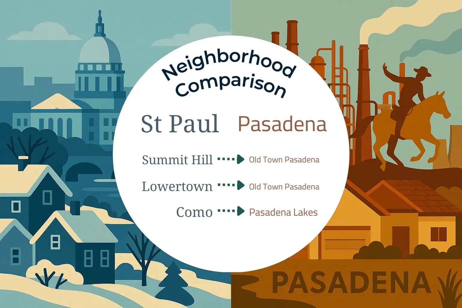 St. Paul vs Pasadena Neighborhood Comparison