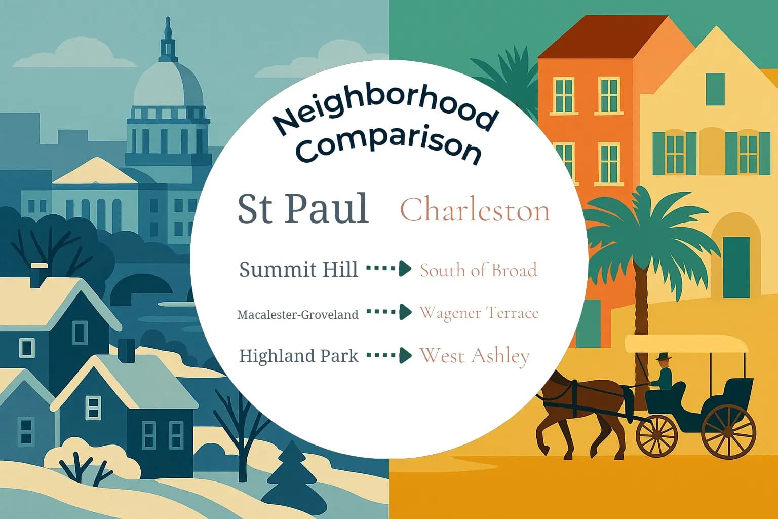 St. Paul vs Charleston Neighborhood Comparison