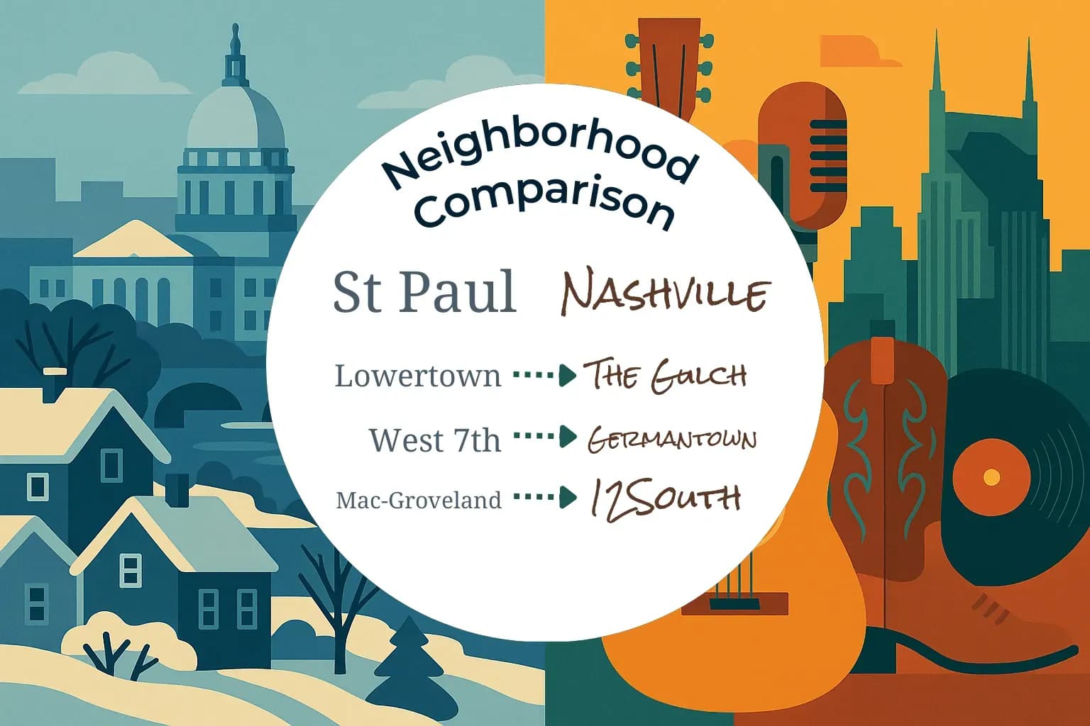 St. Paul vs Nashville Neighborhood Comparison